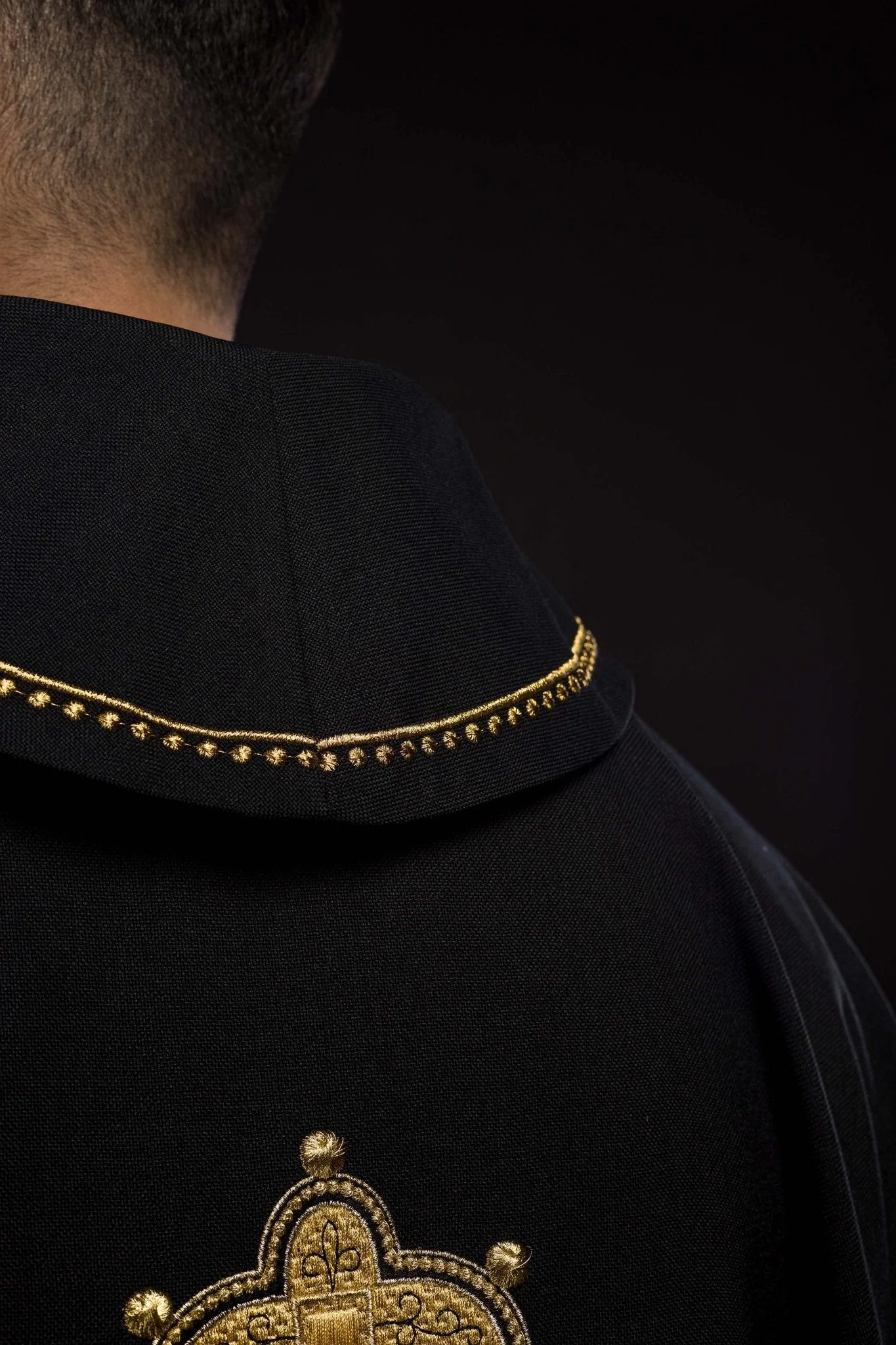 Black chasuble with gold PAX symbol - Image 6