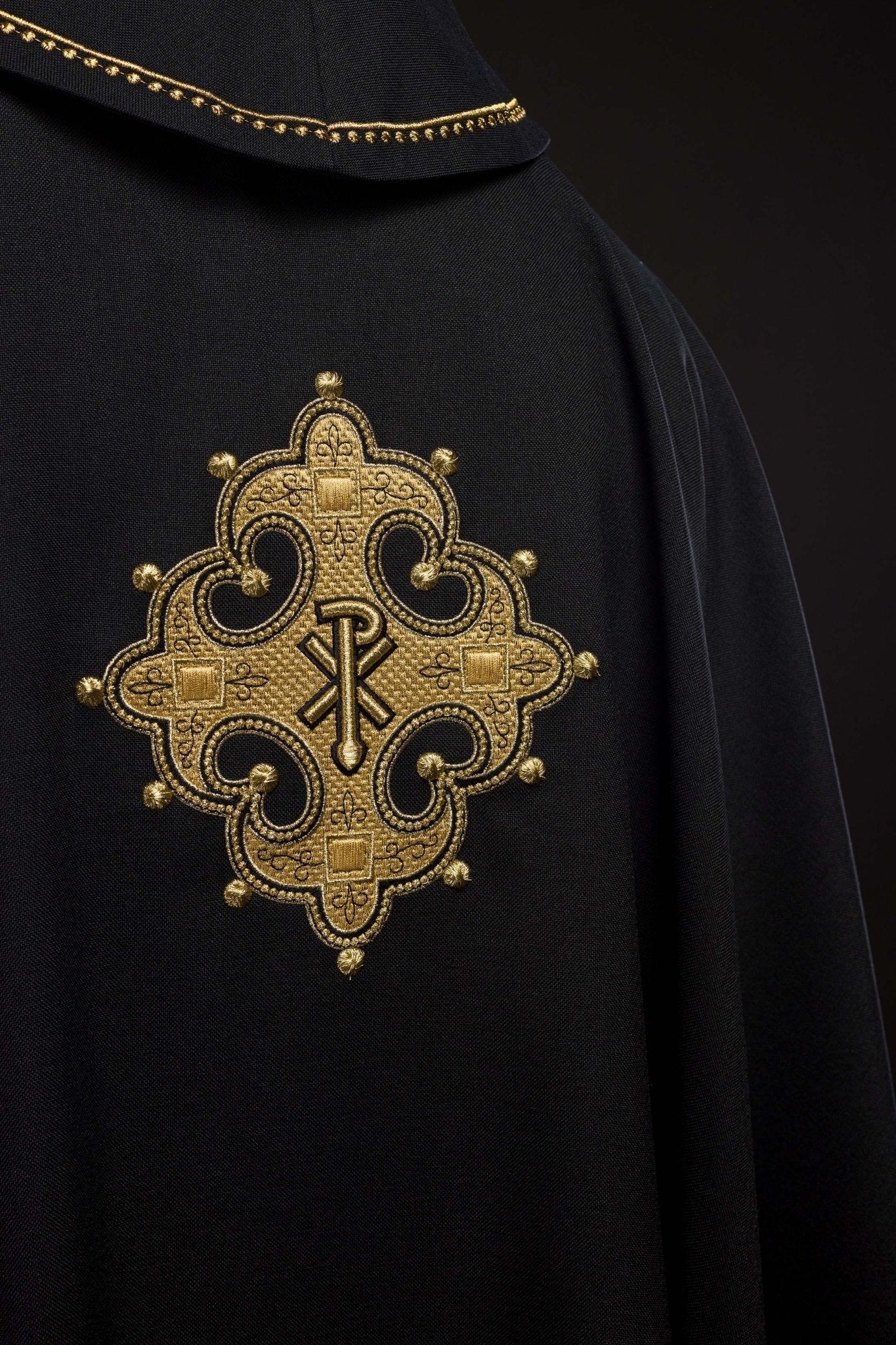 Black chasuble with gold PAX symbol - Image 7