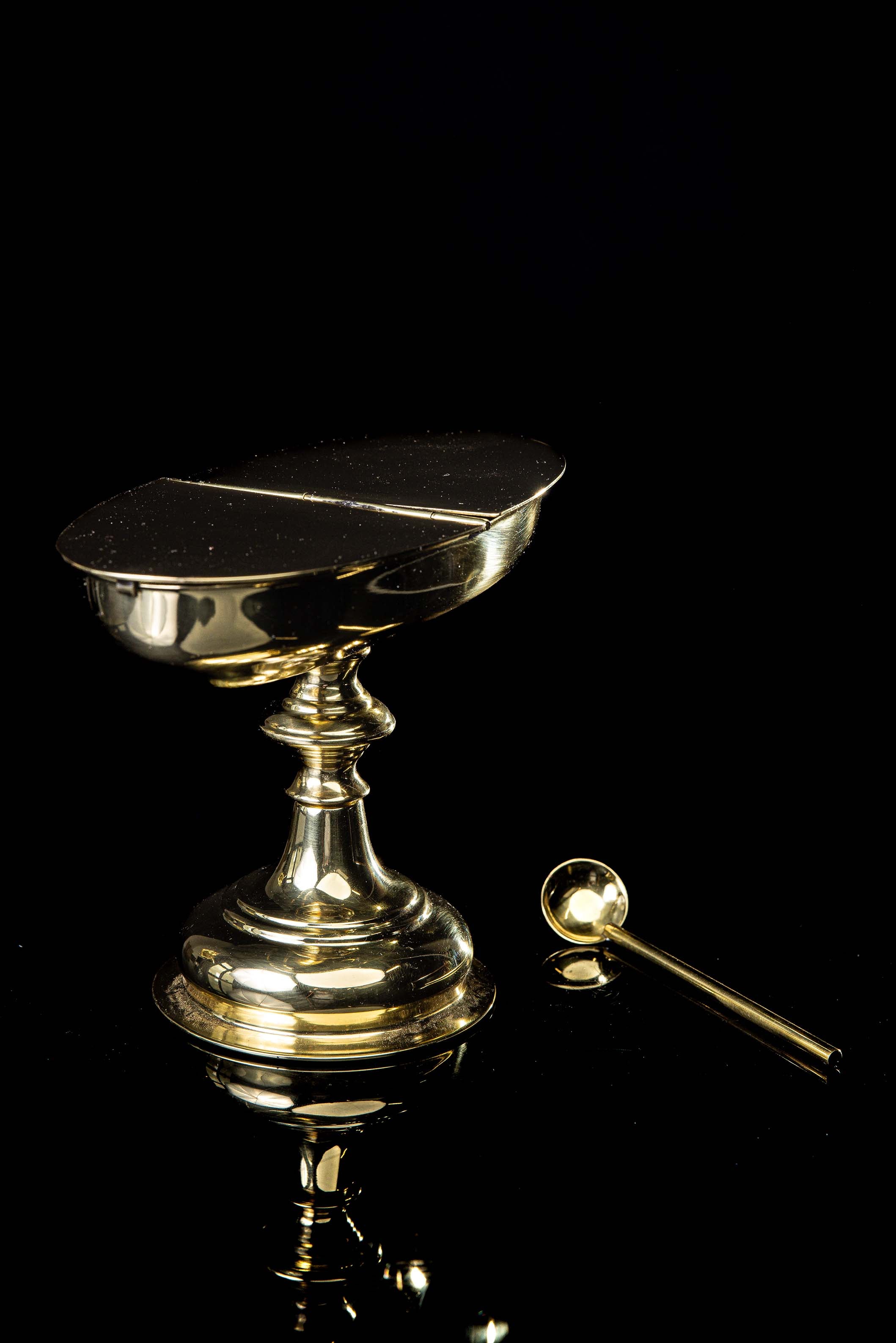 Brass Incense Boat with Spoon