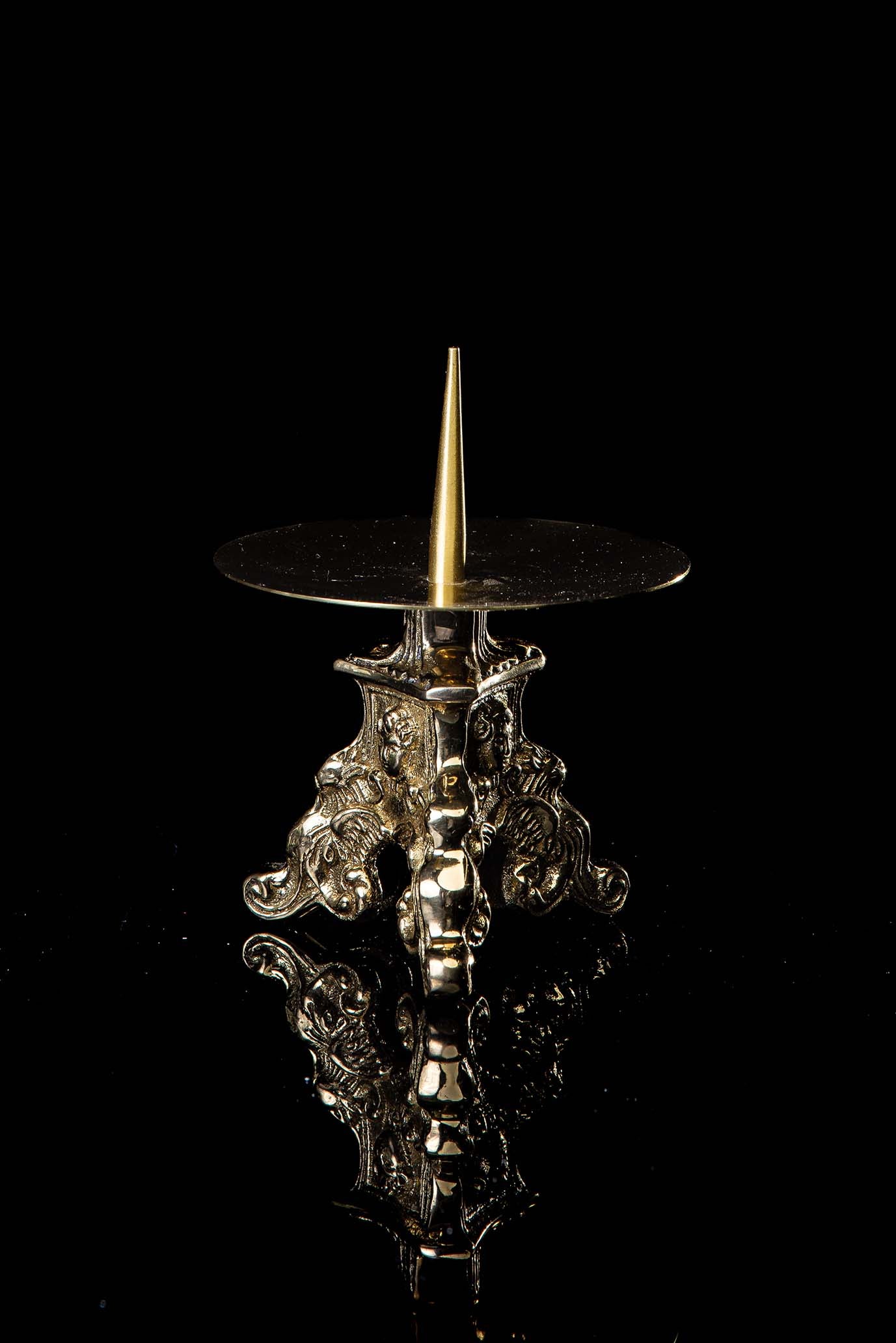 Candlestick - brass - 8 cm