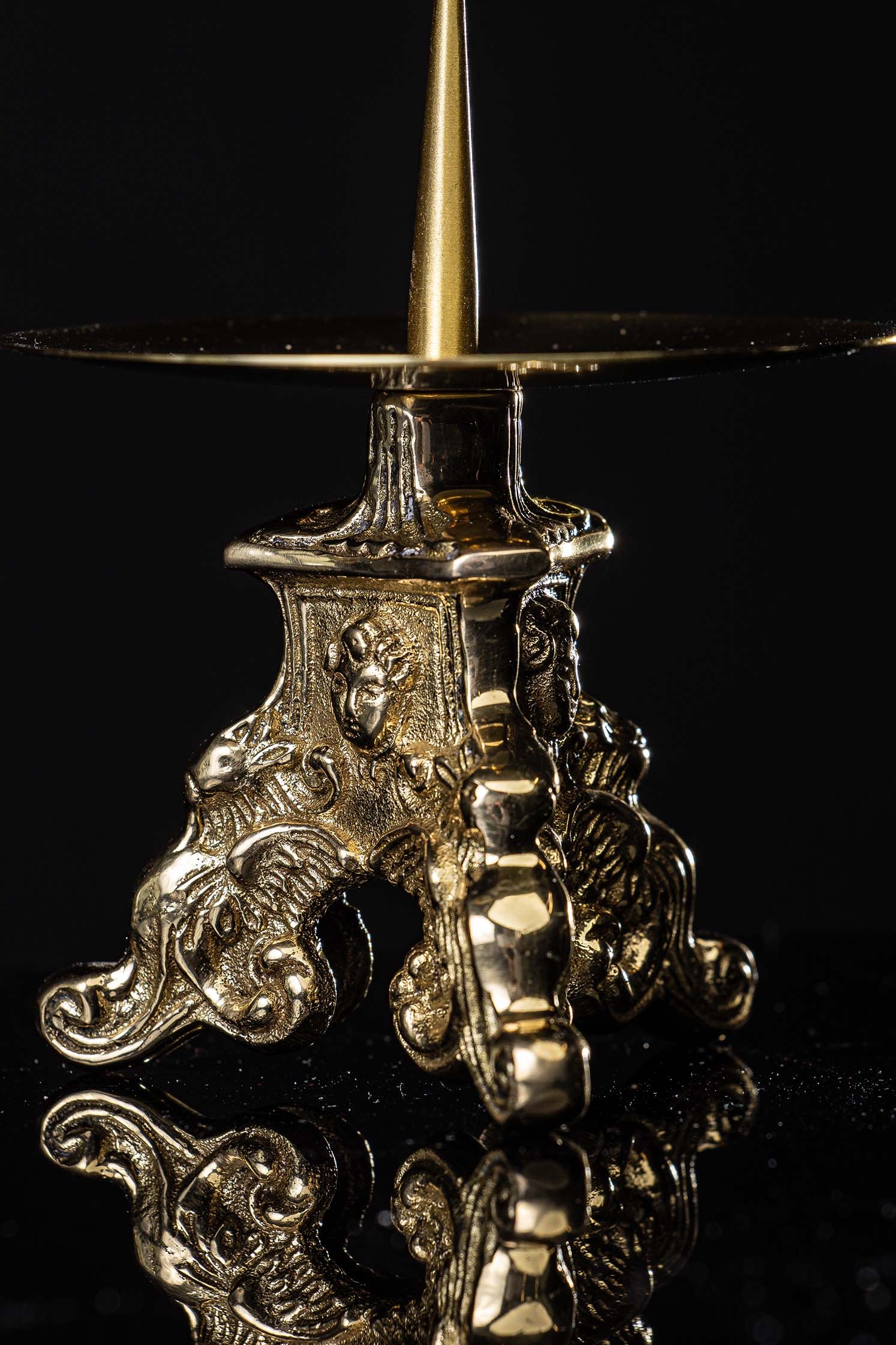Candlestick - brass - 8 cm - Image 2