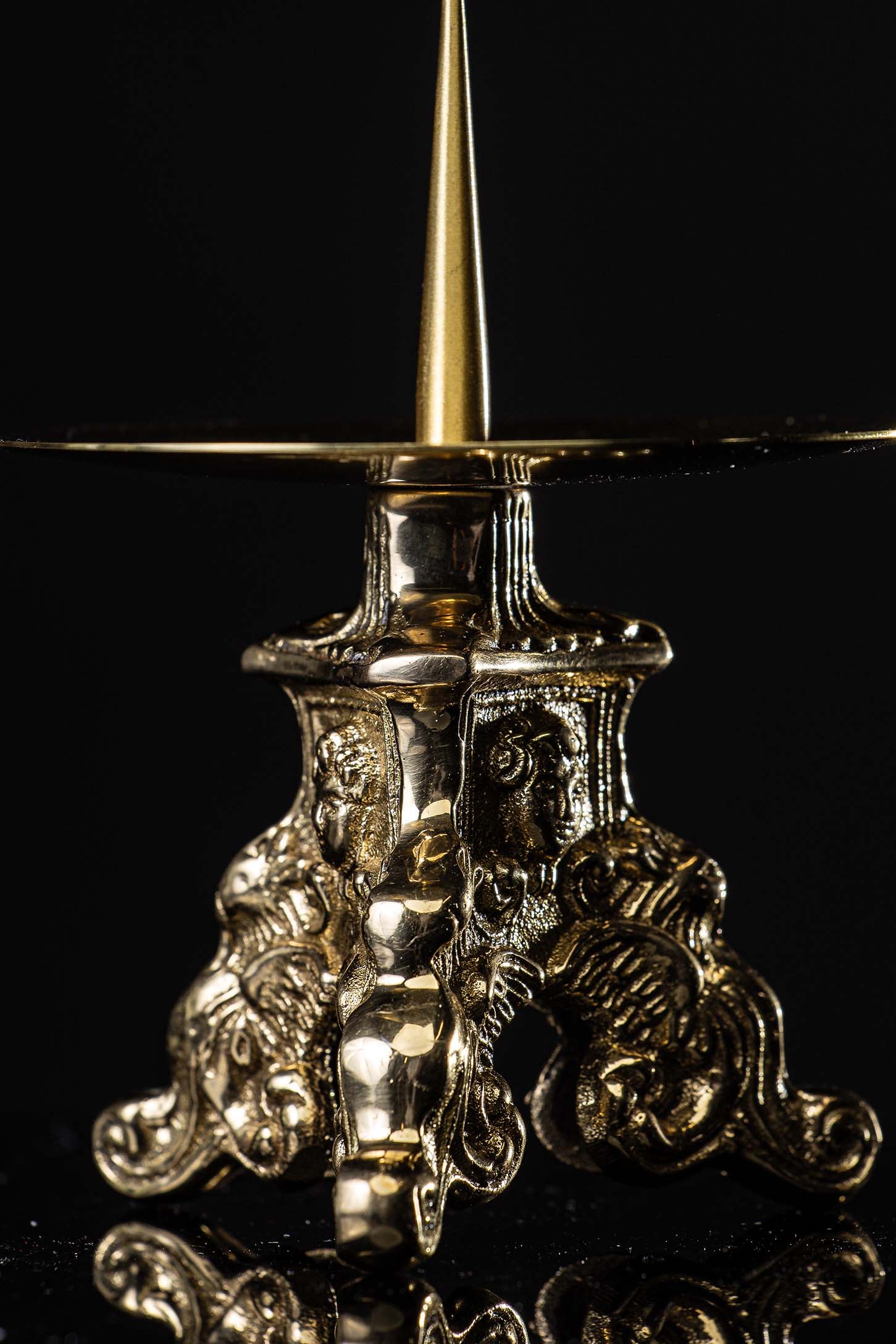 Candlestick - brass - 8 cm - Image 3