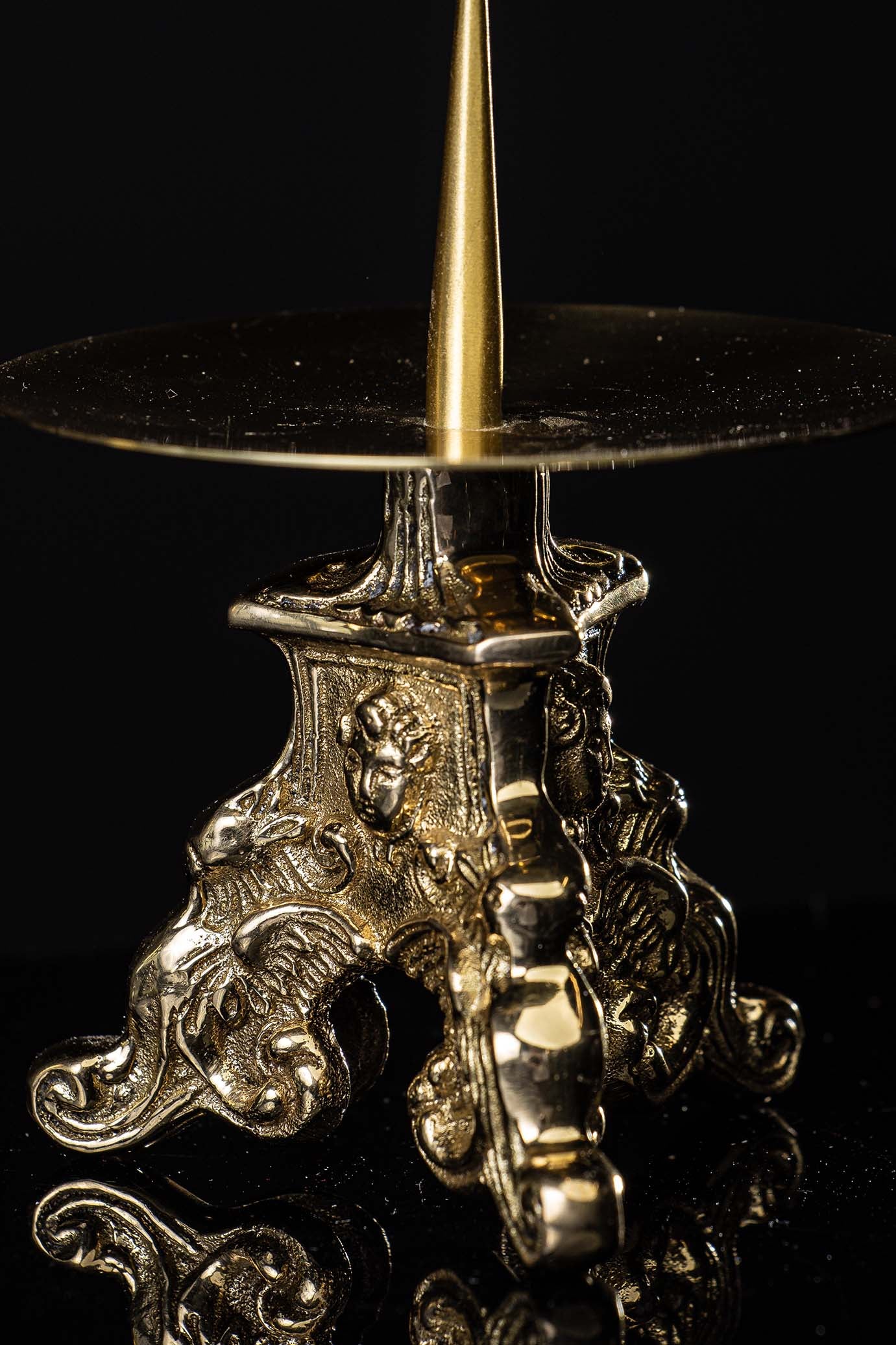Candlestick - brass - 8 cm - Image 4