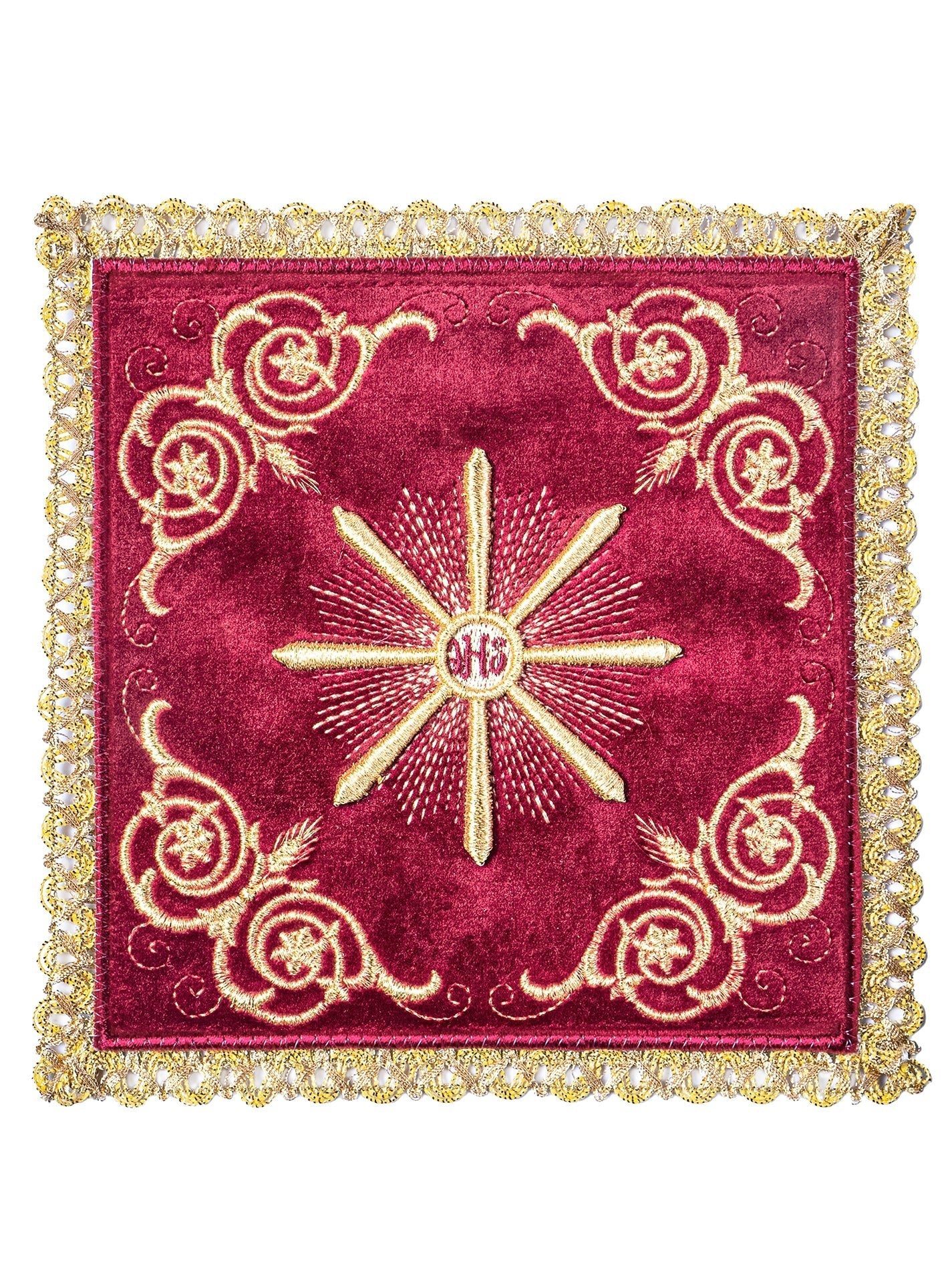 Chalice Linen Set Embroidered with Red Velvet - Image 3