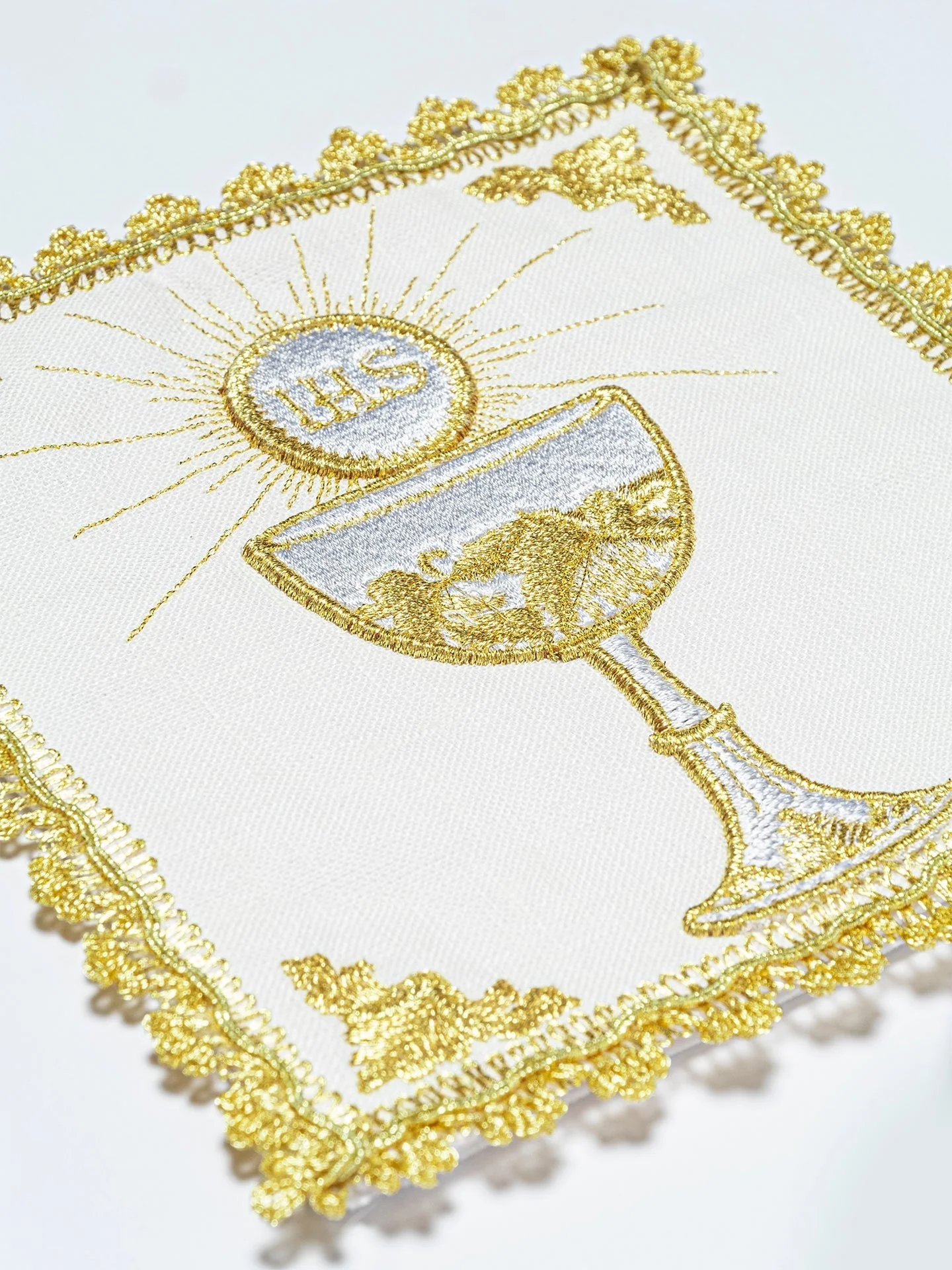 Chalice Set with Golden Chalice Motif and IHS - Image 2