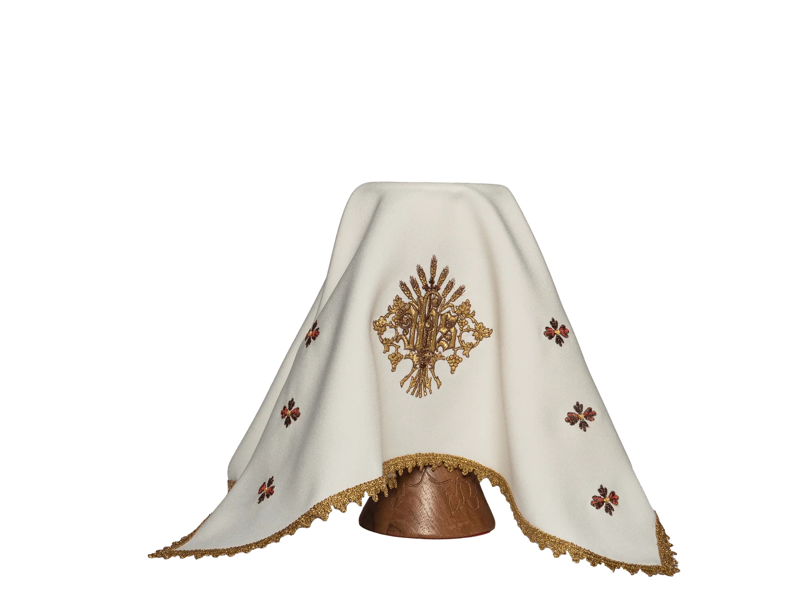 Chalice veil with embroidery of ears of wheat and grapes