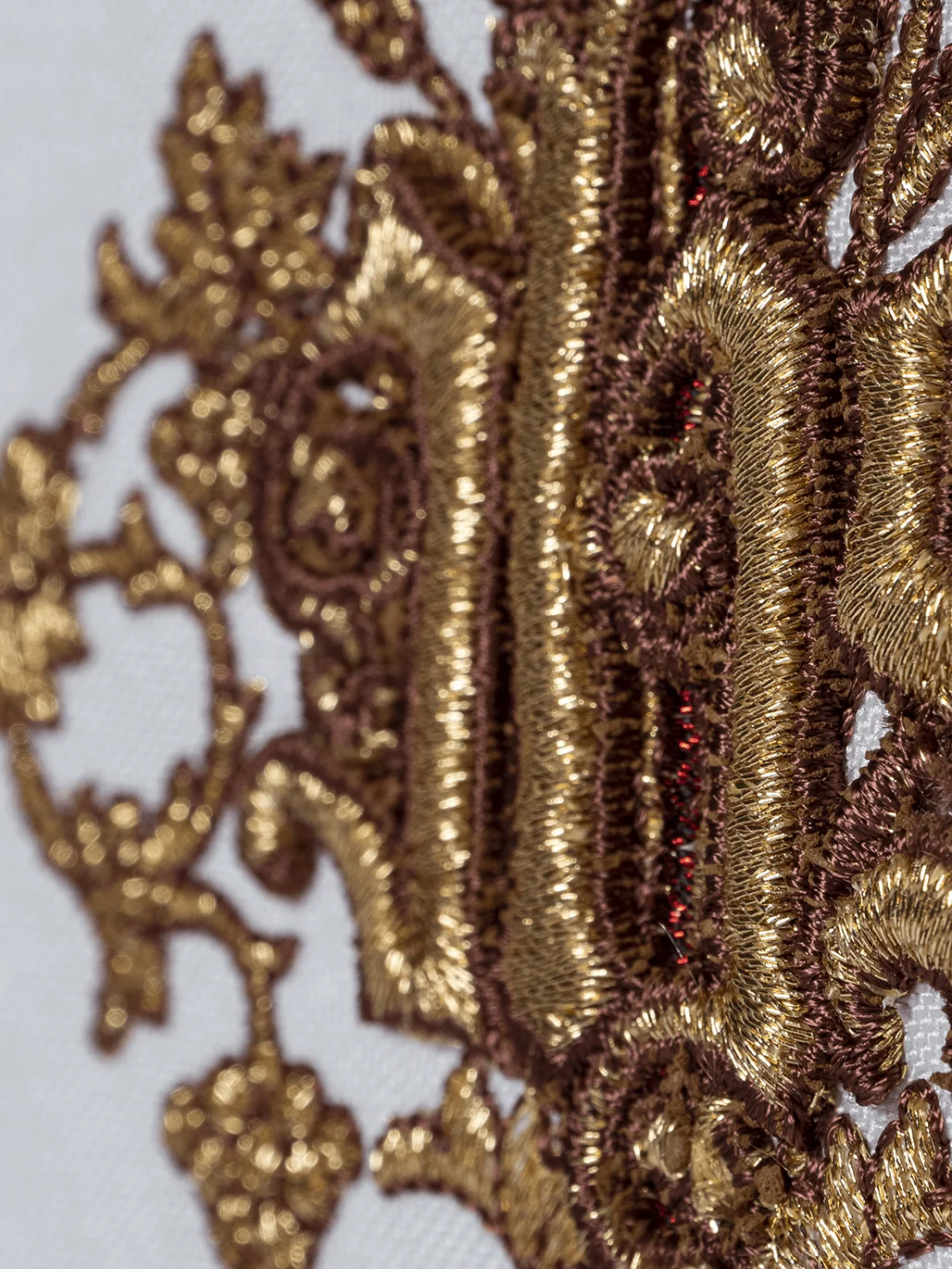 Chalice veil with embroidery of ears of wheat and grapes - Image 2