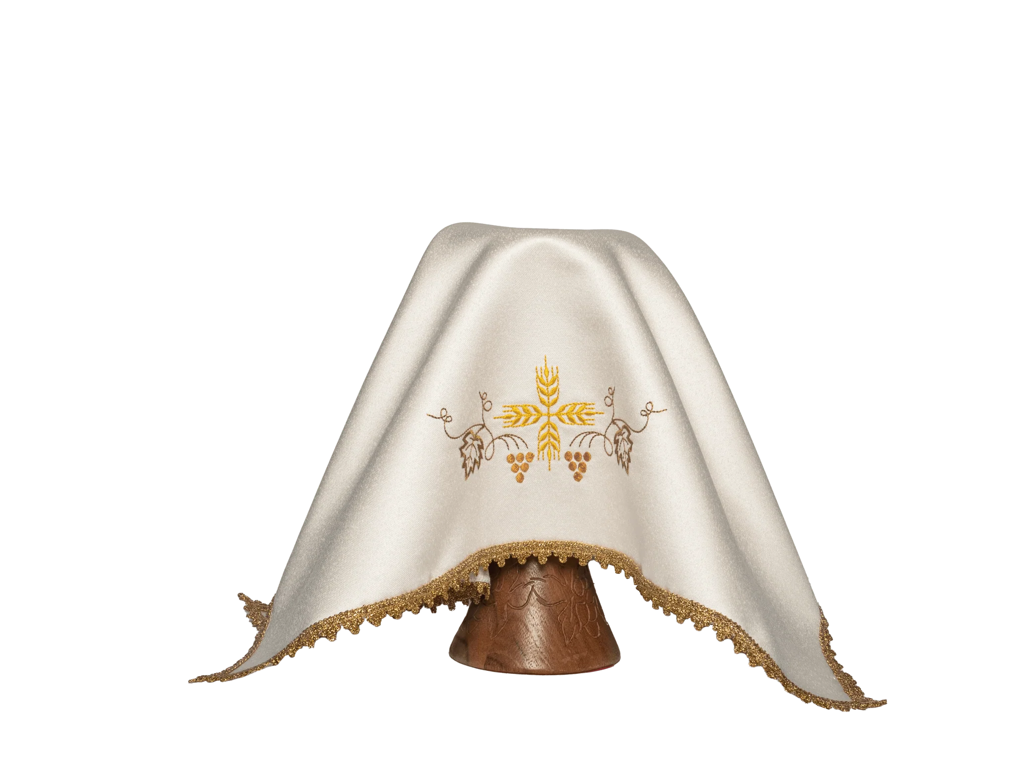 Chalice veil with gold JHS and grapes (set of 4) - Image 2