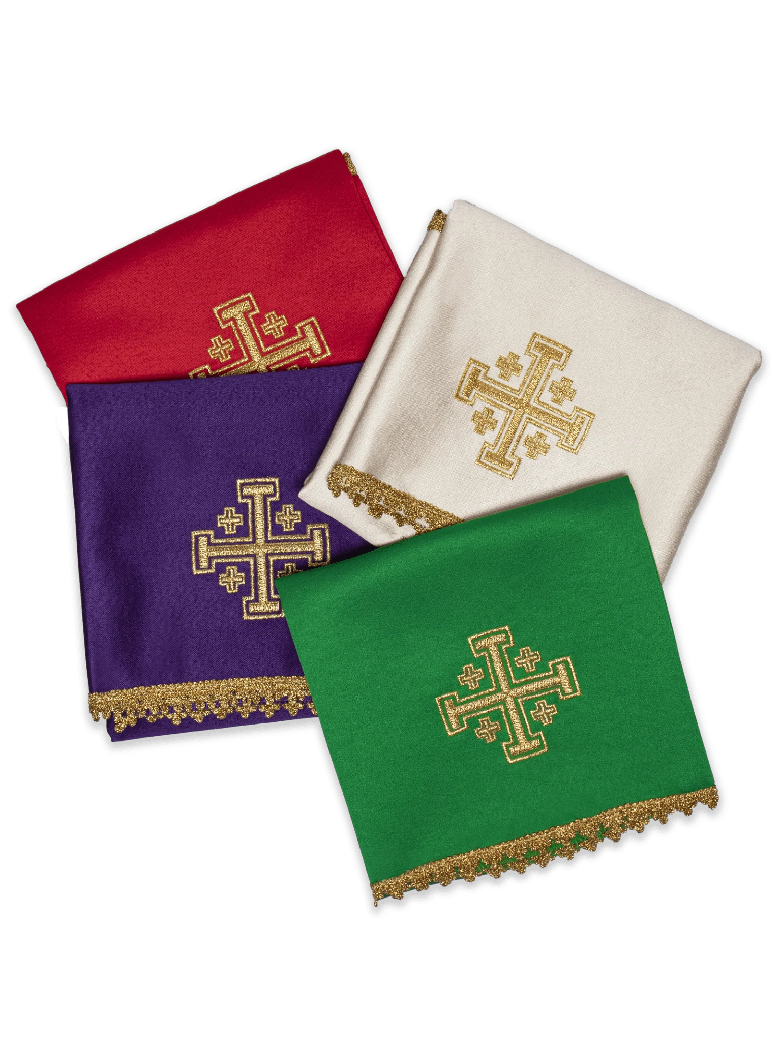 Chalice veil with Jerusalem Cross set of 4 pieces