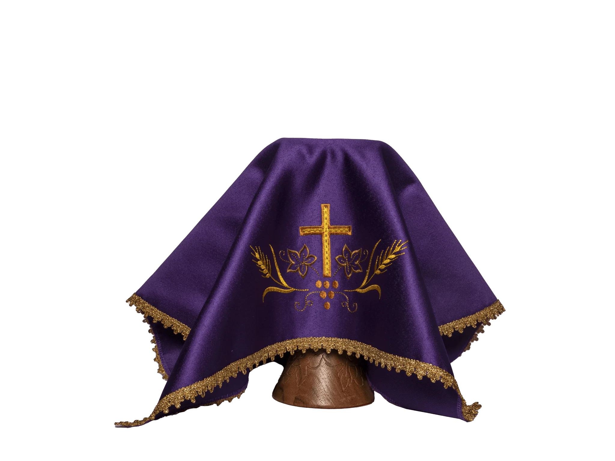 Chalice veils with cross and grapes set of 4 pieces - Image 2