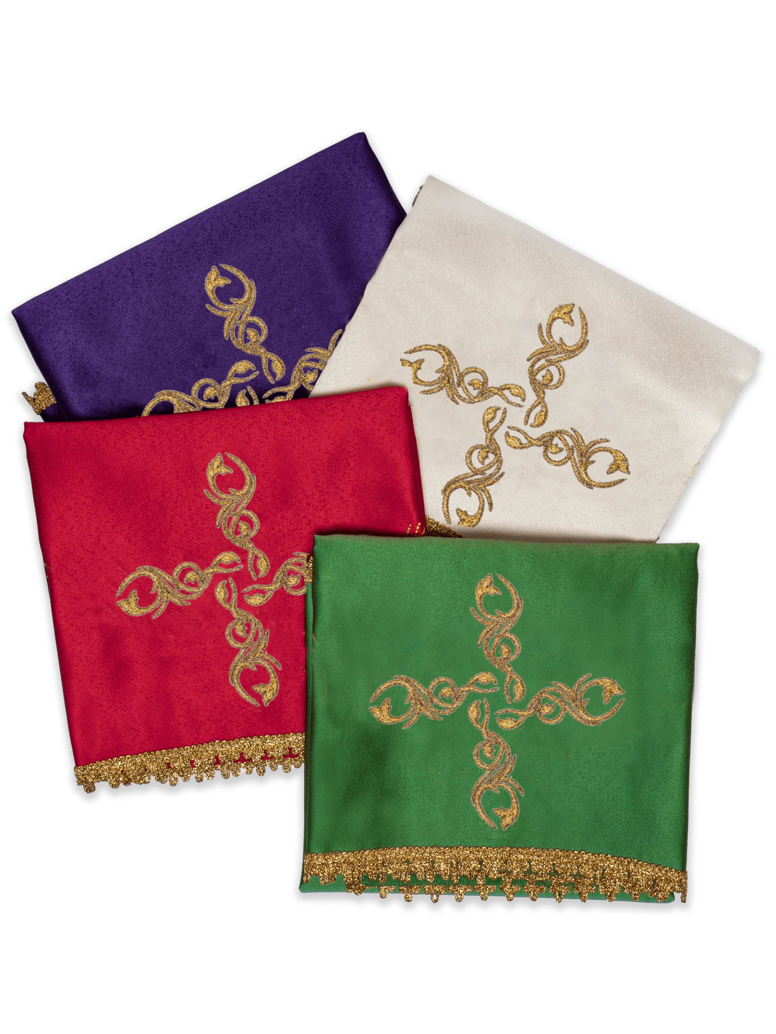 Chalice veils with modern cross design (set of 4 colors)