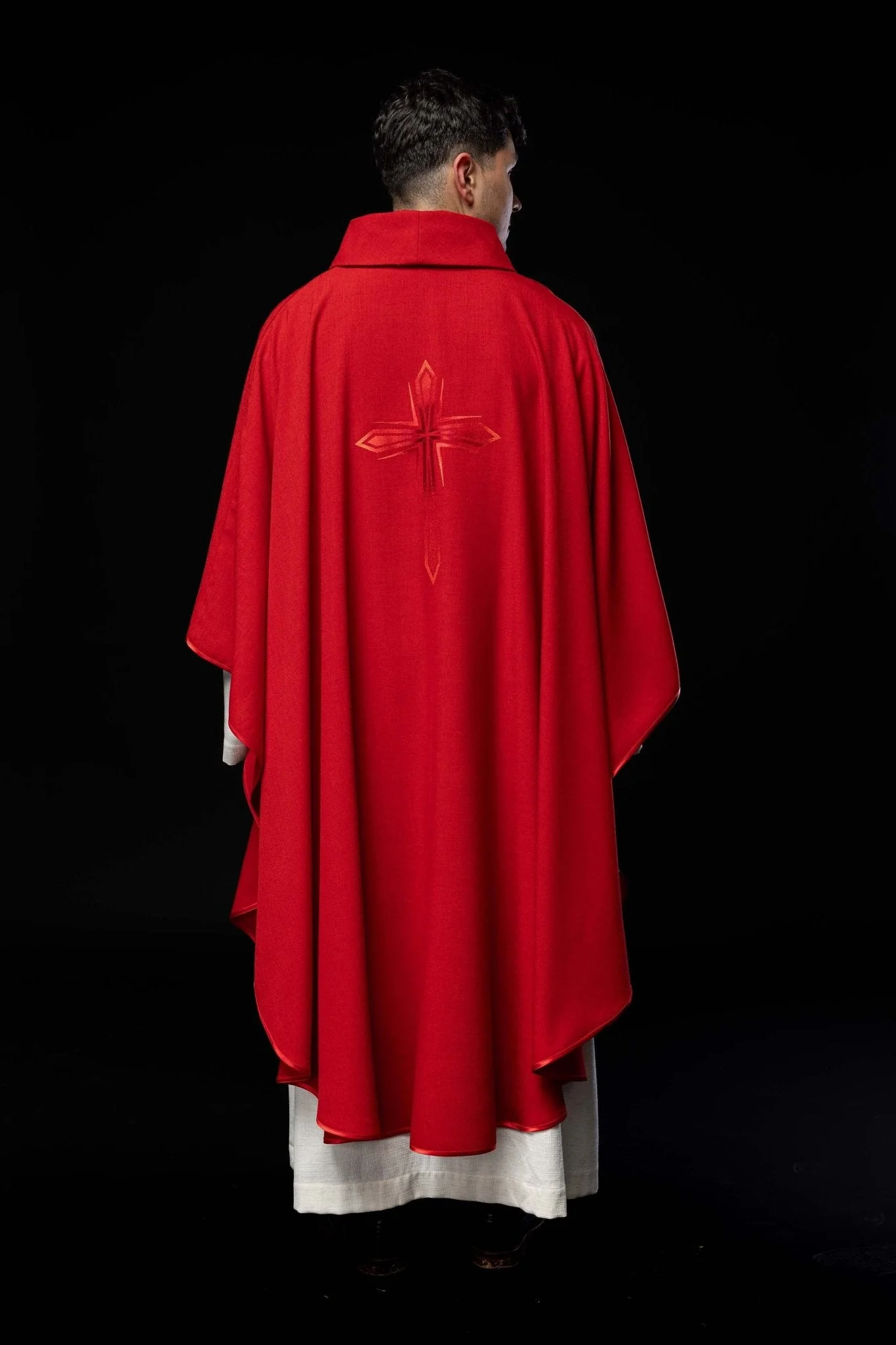 Chasuble embroidered with ecru Cross - Image 6