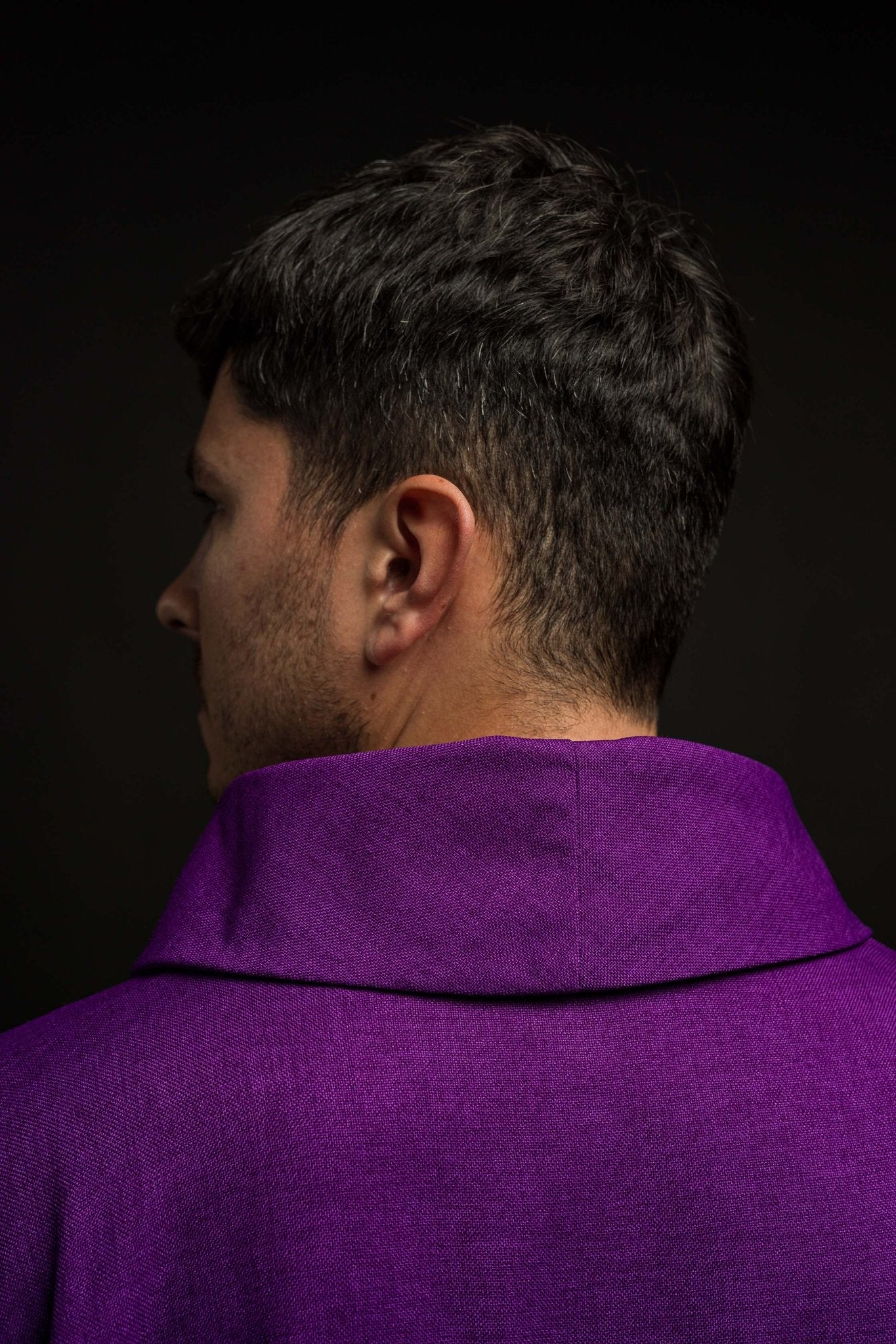 Chasuble with embroidered Crosses in purple - Image 5