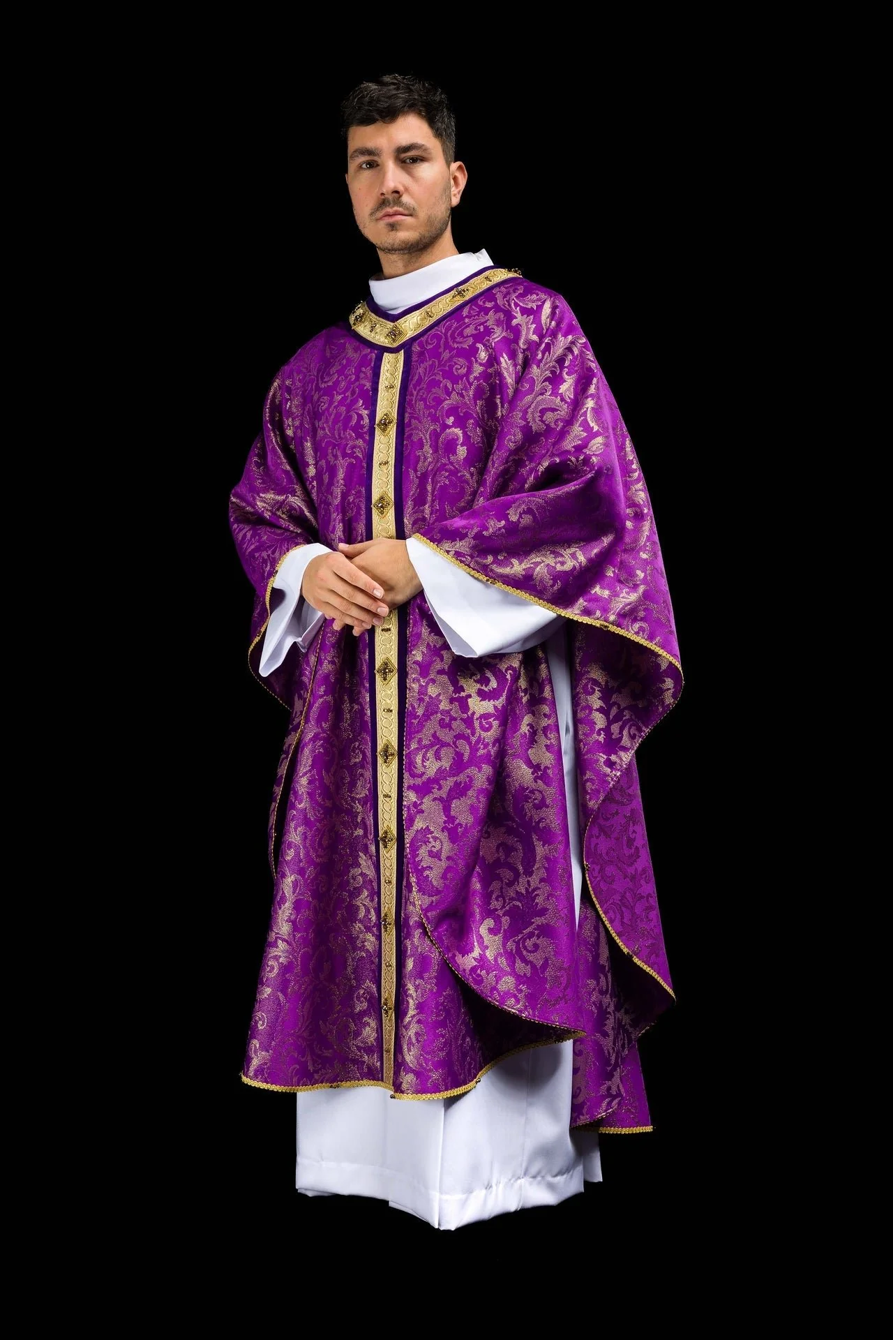 Chasuble with natural stones Handmade 7003 - Image 12