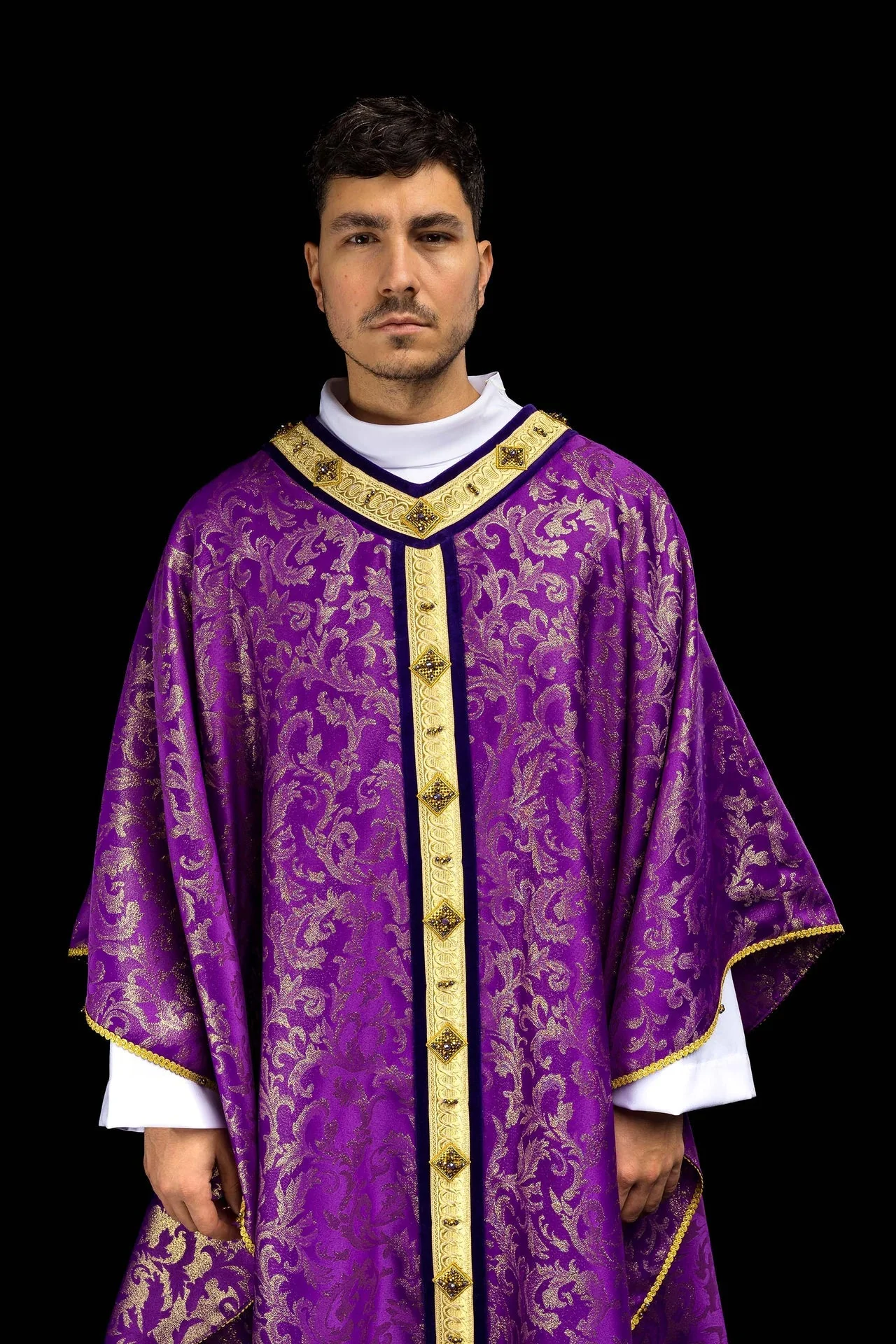Chasuble with natural stones Handmade 7003 - Image 4