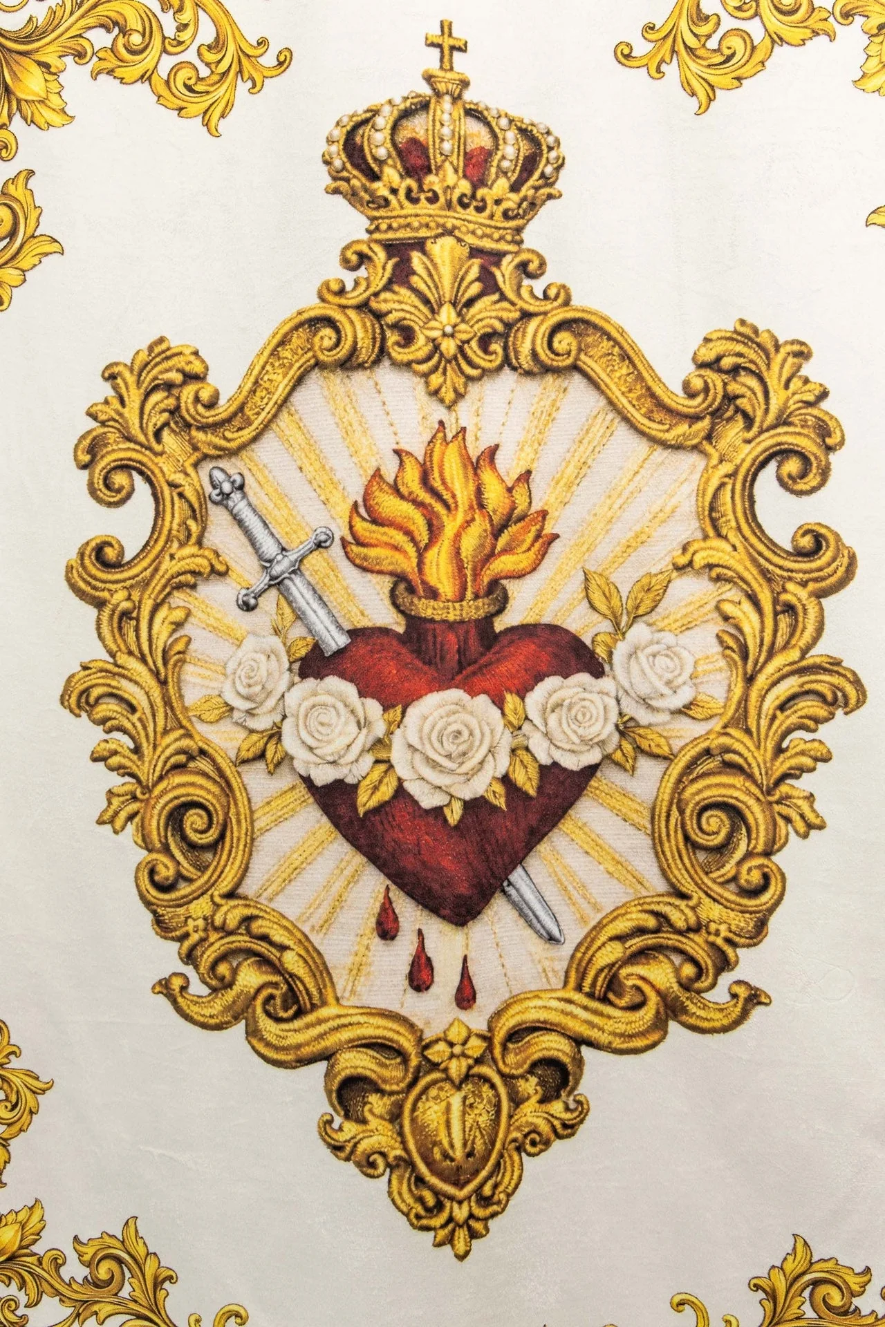 Double-Sided Printed Marian Liturgical Banner with Heart Symbol and Marian Monogram - Image 3