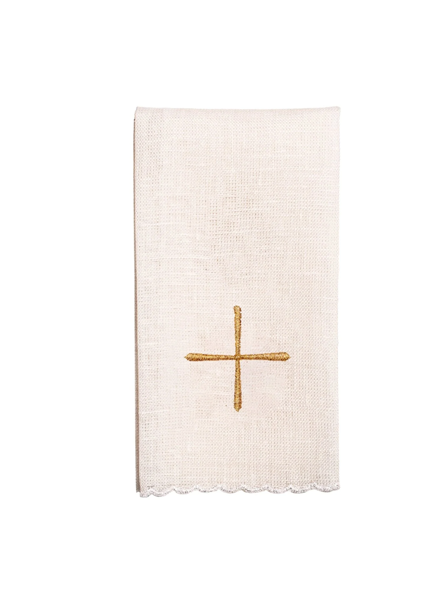 Embroidered red velvet chalice linens set - Image 4