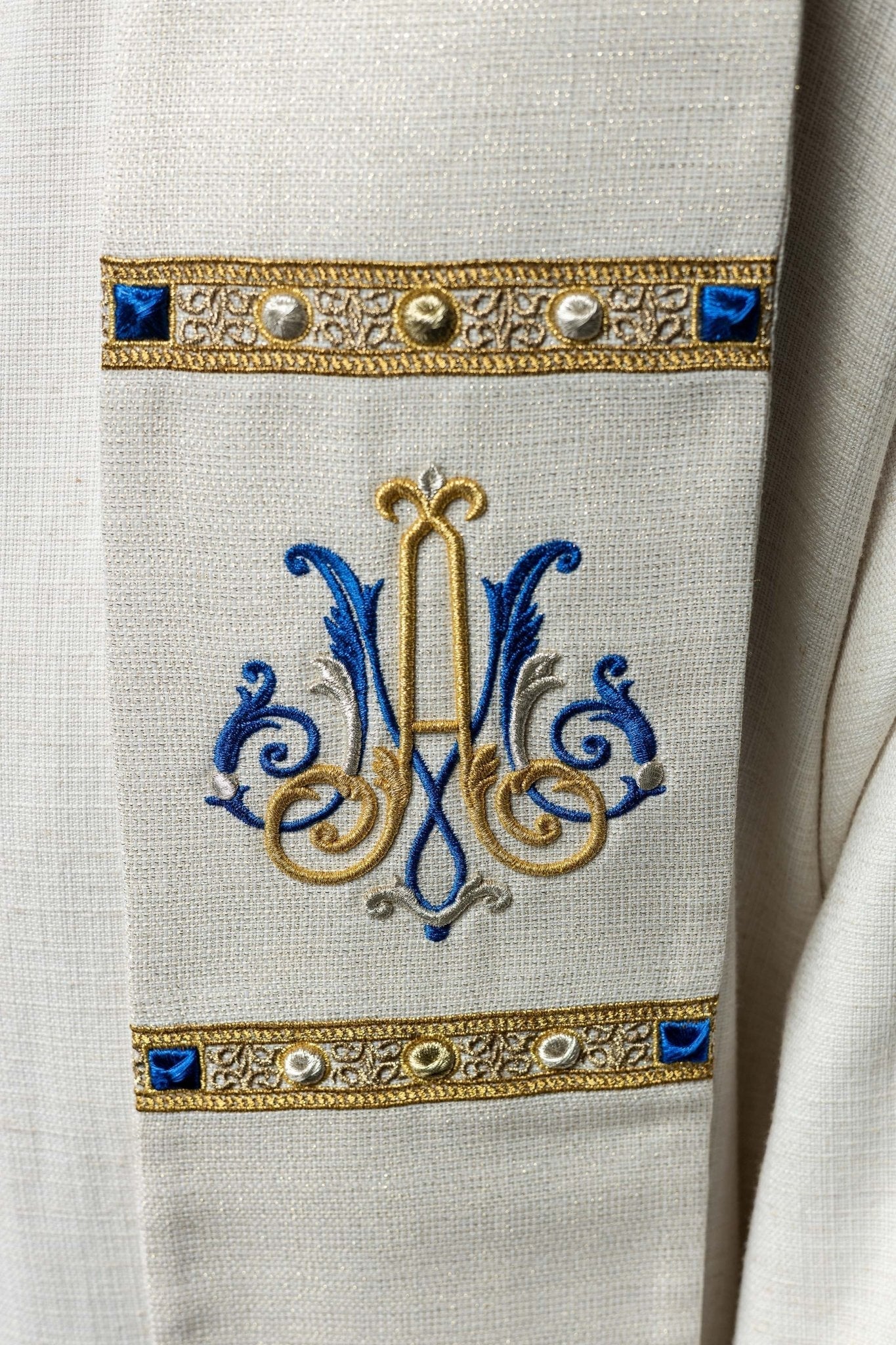 Embroidered Stole with Marian Symbol - Image 3