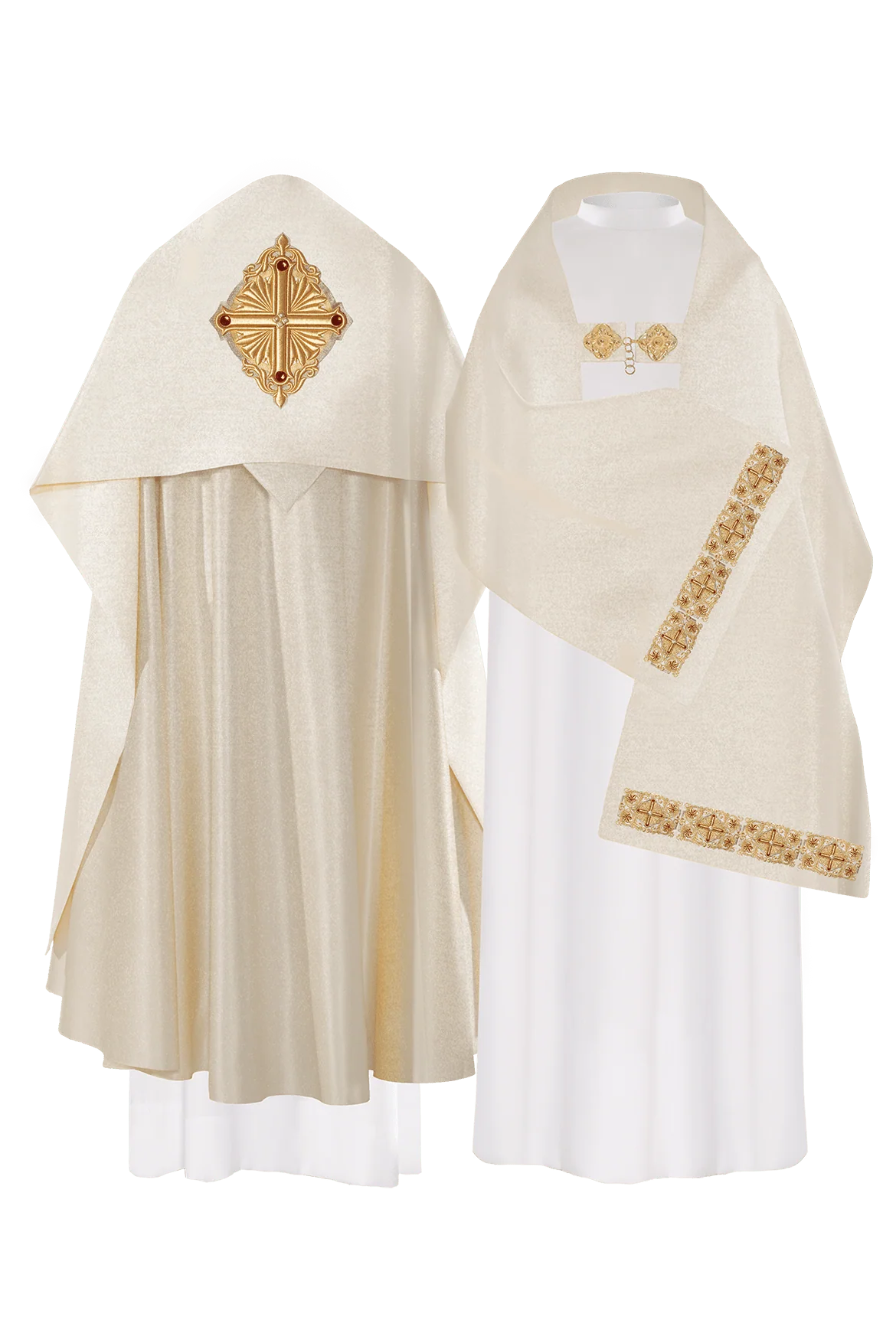 Gold veil decorated with stones