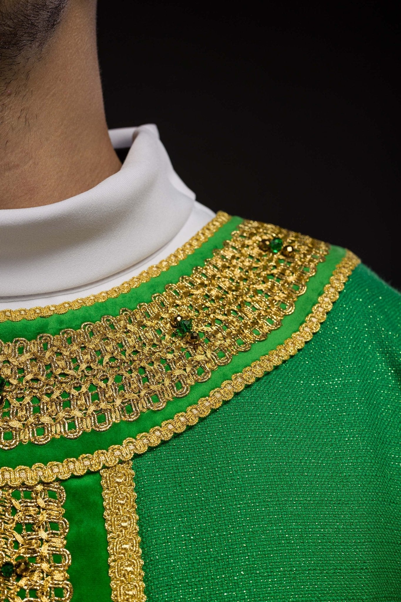 Handmade chasuble with natural stones Handmade 7001 - Image 6