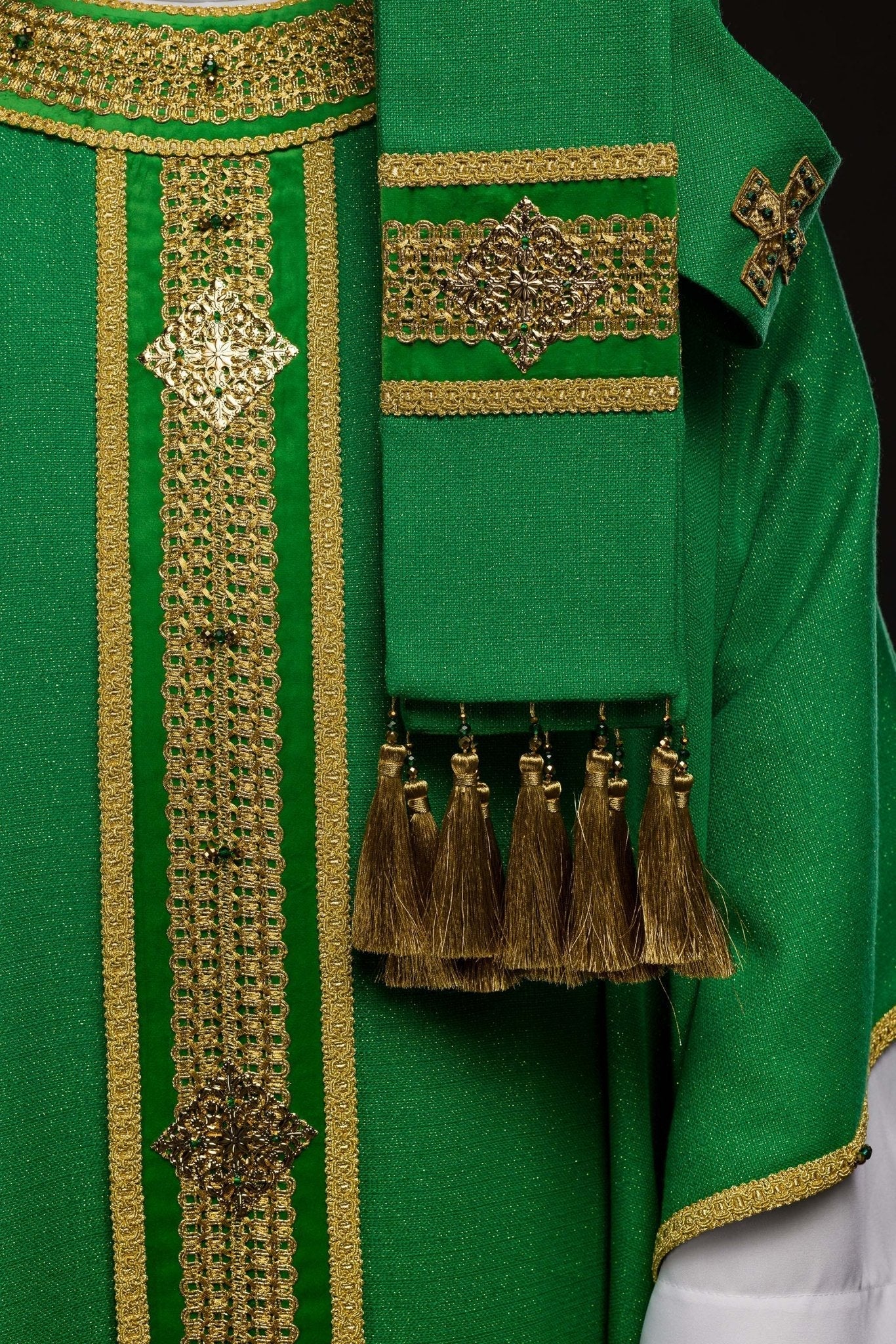 Handmade chasuble with natural stones Handmade 7001 - Image 8