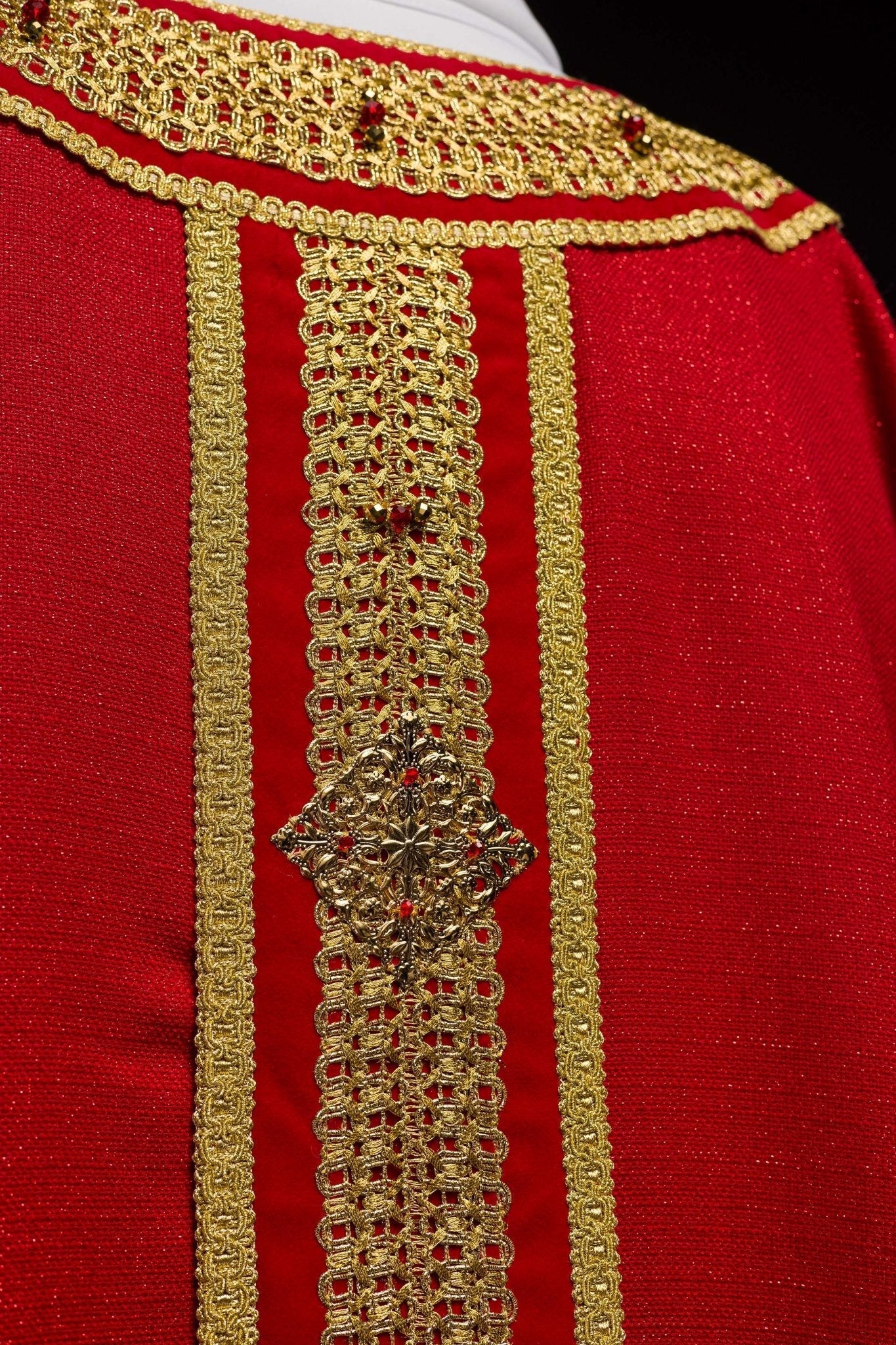 Handmade chasuble with natural stones Handmade 7001 - Image 12