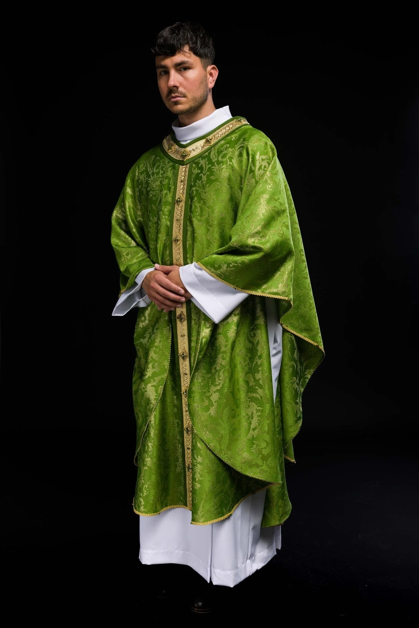 Handmade chasuble with natural stones Handmade 7003 - Image 14