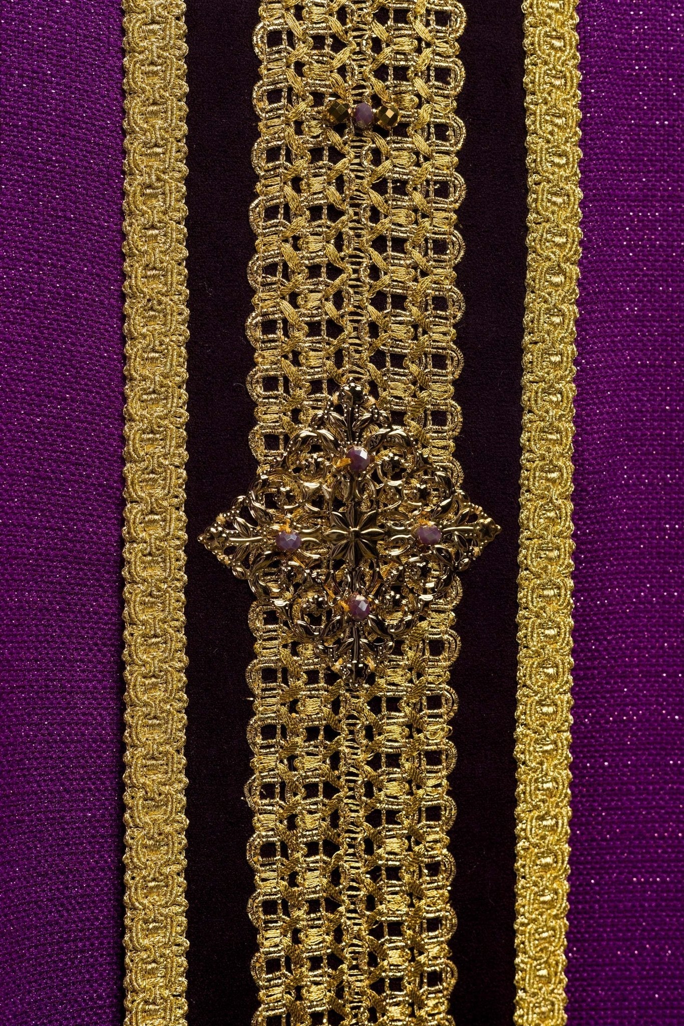 Handmade chasuble with natural stones Handmade 7001 - Image 4
