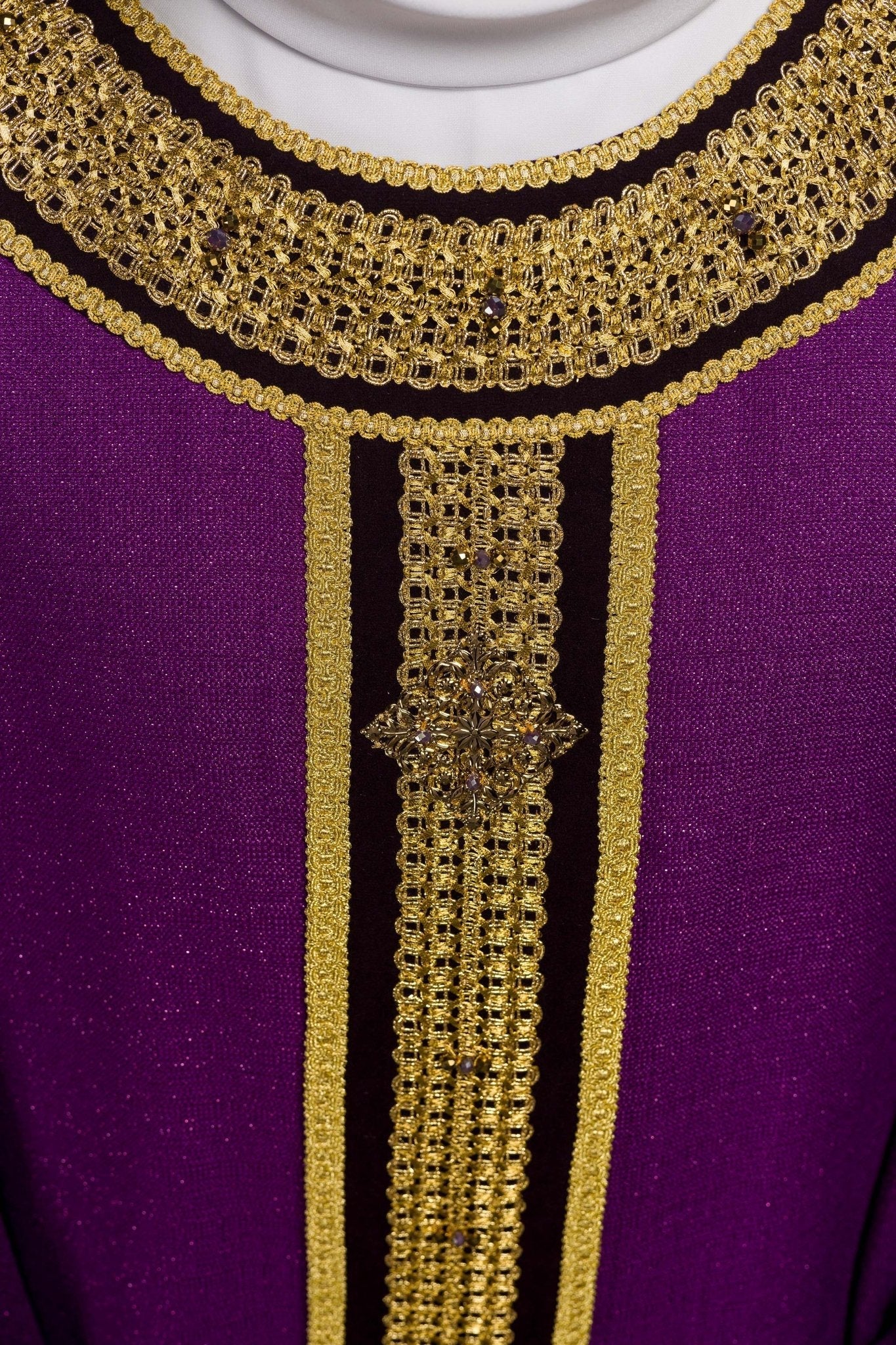 Handmade chasuble with natural stones Handmade 7001 - Image 5
