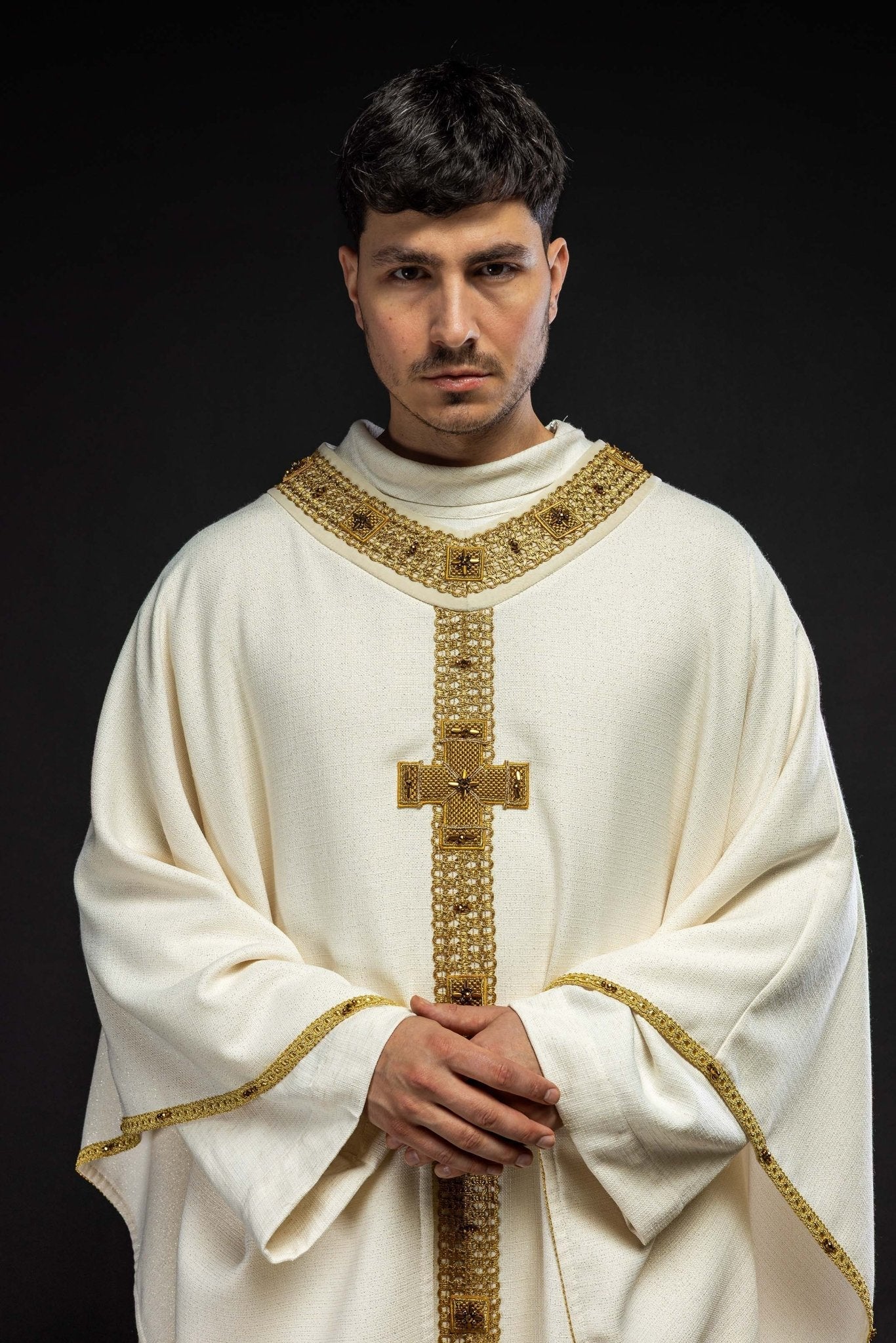 Handmade Chasuble with Natural Stones – Handmade 7002