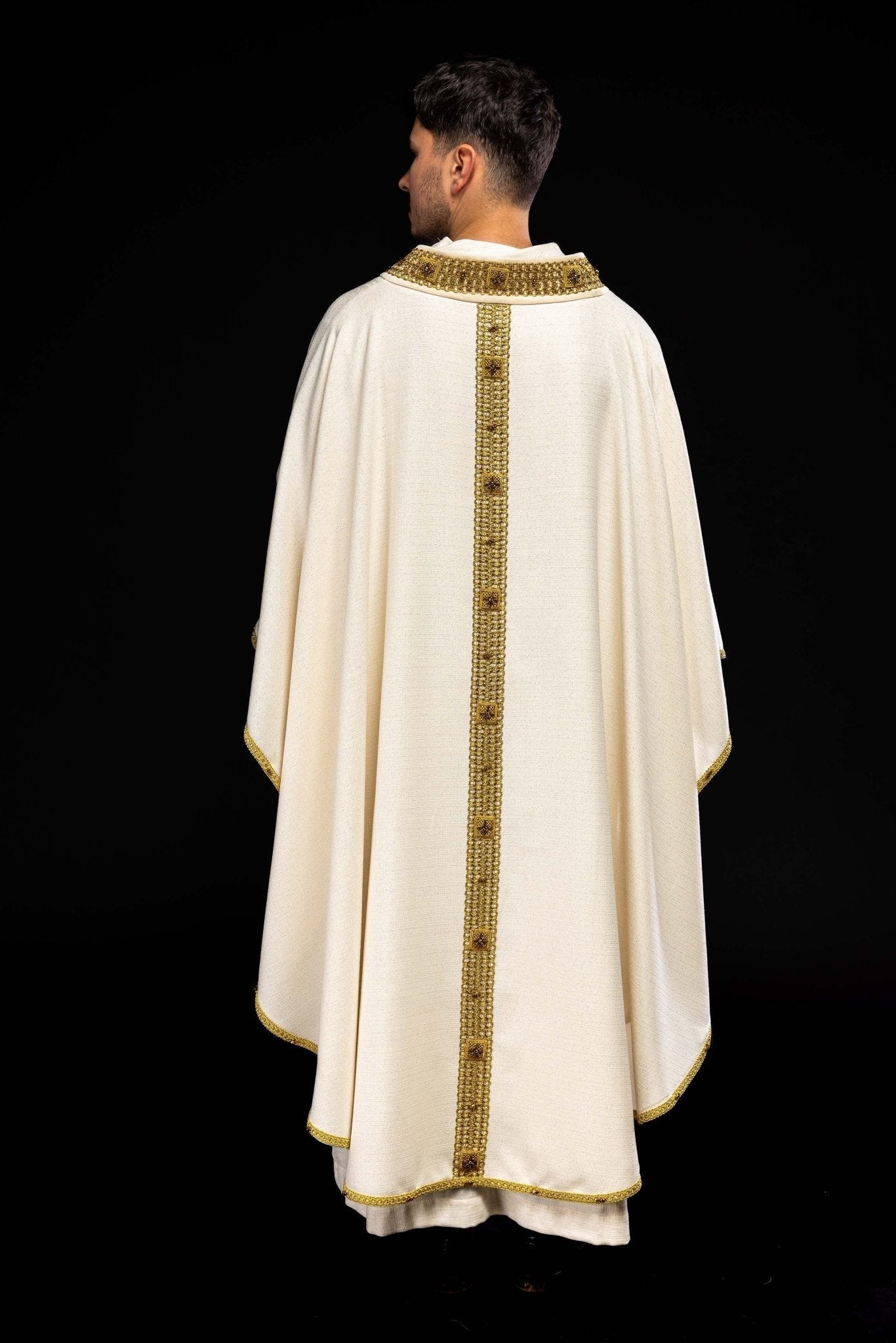 Handmade Chasuble with Natural Stones – Handmade 7002 - Image 15