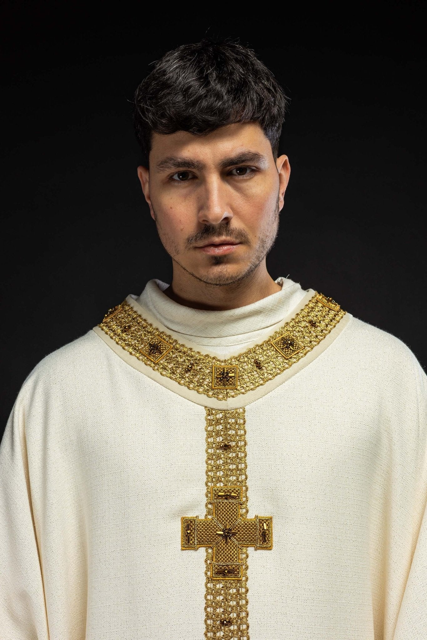 Handmade Chasuble with Natural Stones – Handmade 7002 - Image 3