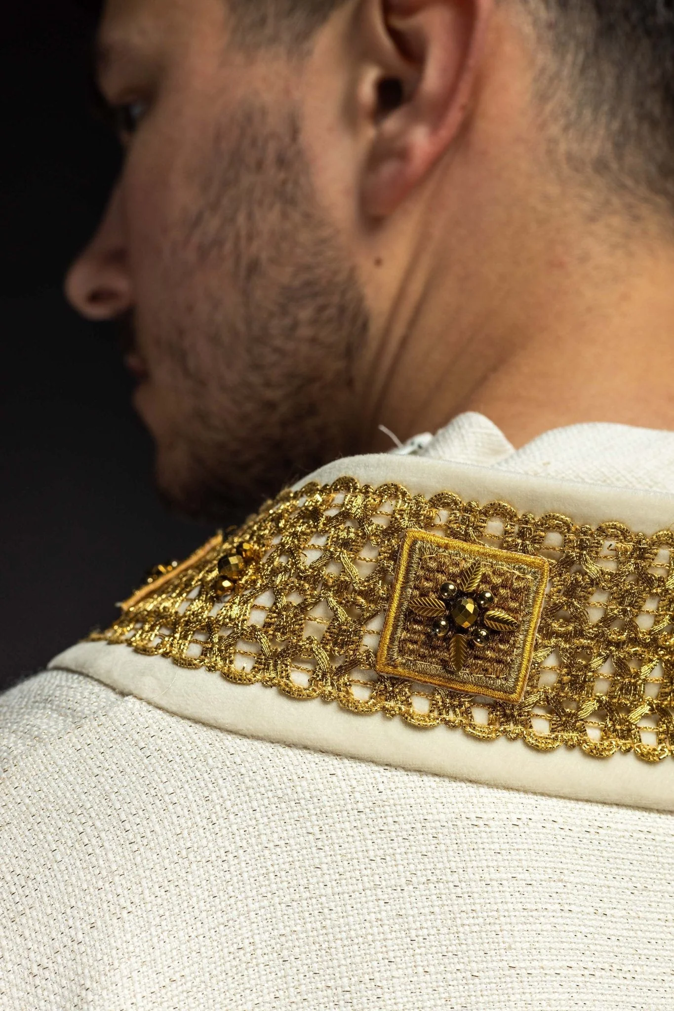 Handmade Chasuble with Natural Stones – Handmade 7002 - Image 8