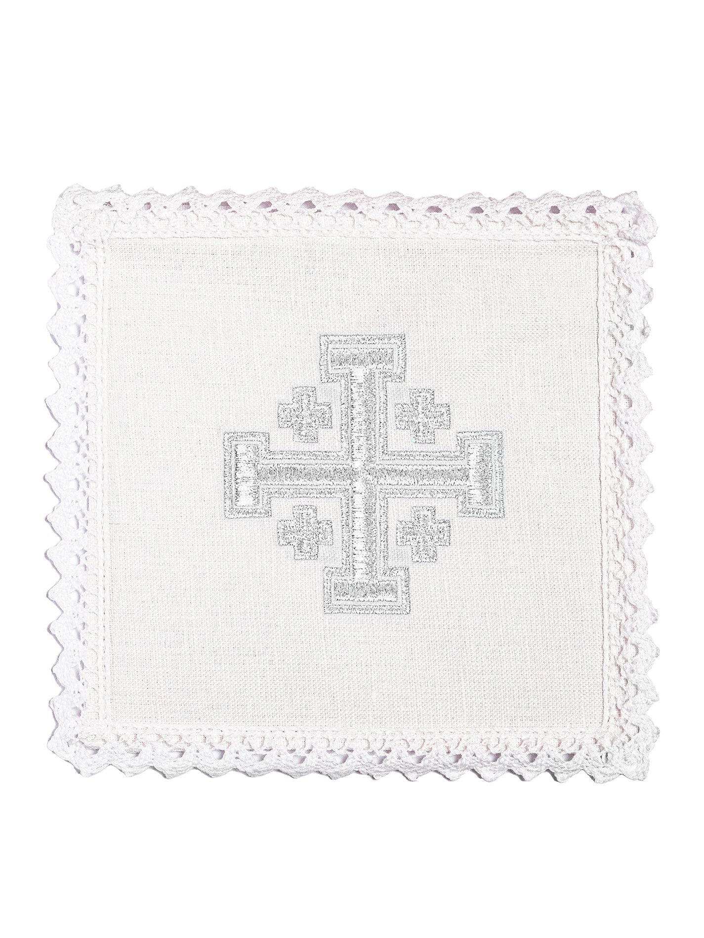 Linen Chalice Linens Embroidered with Jerusalem Cross - Image 3