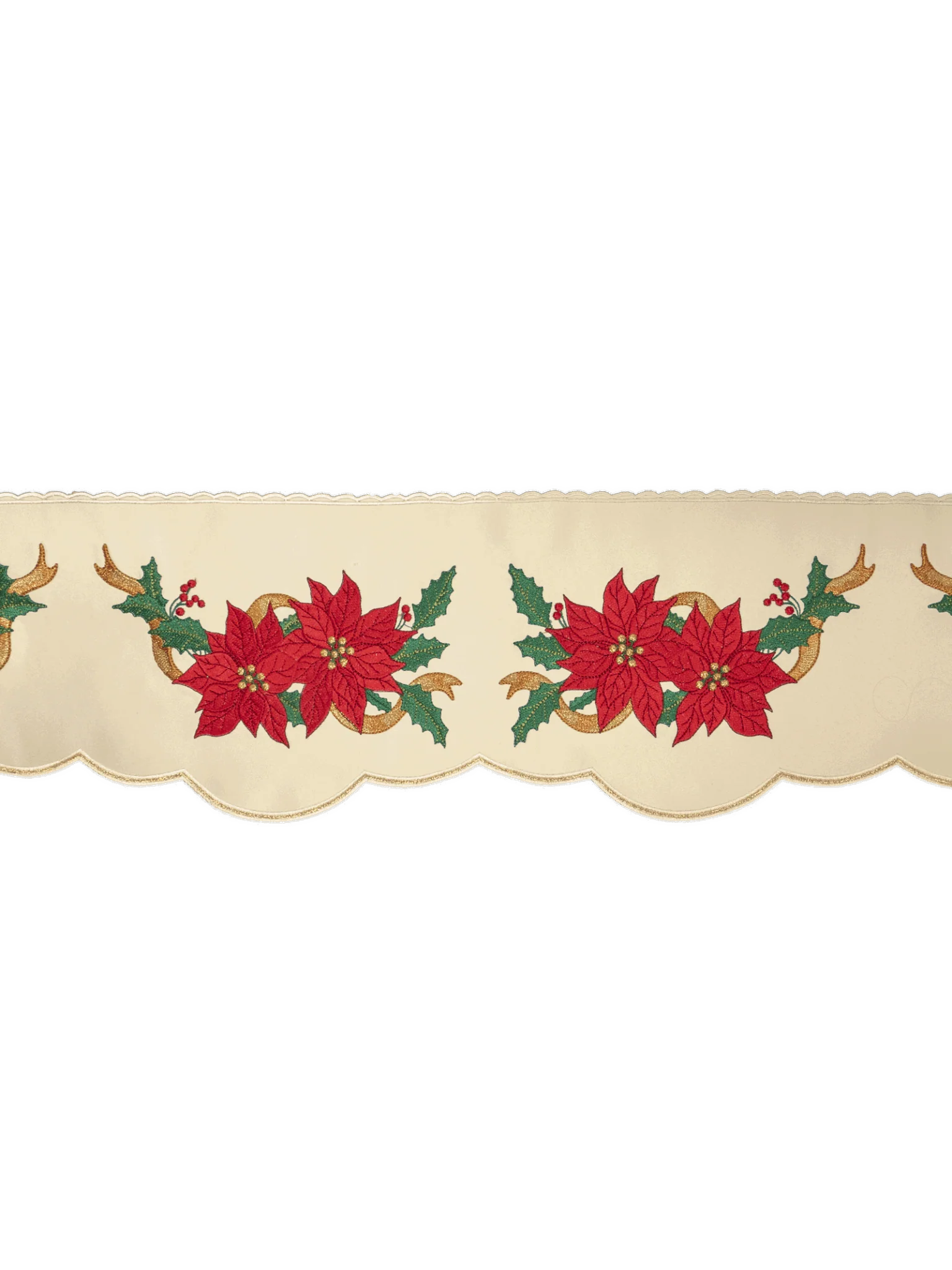 Liturgical superfrontal in invory with Bethlehem Star embroidery