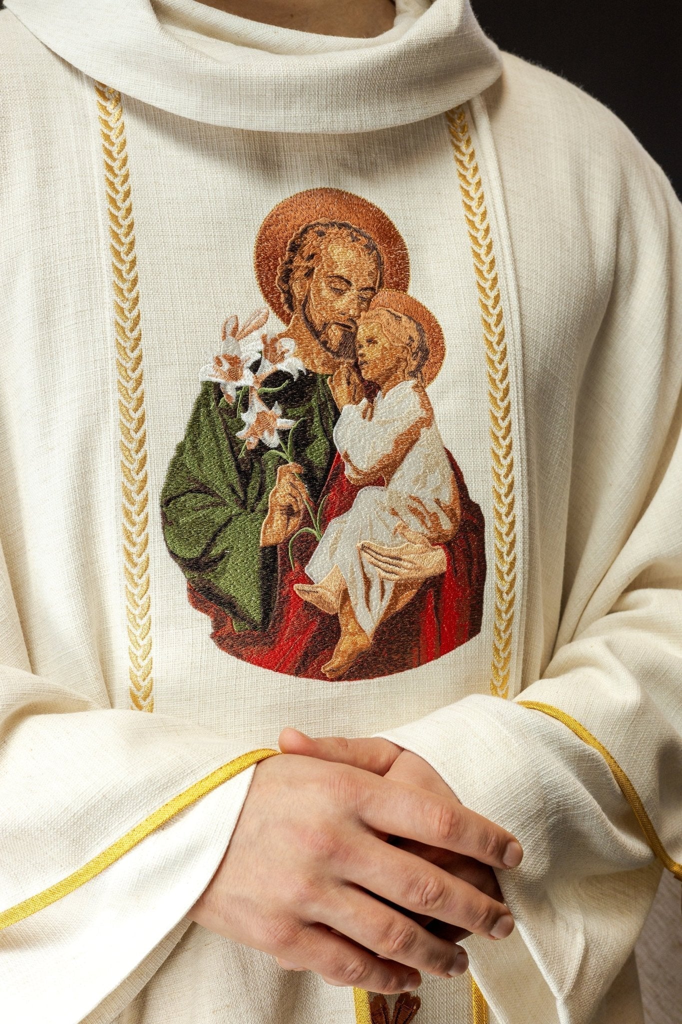 Chasuble with Embroidered image of the St. Joseph - Image 5