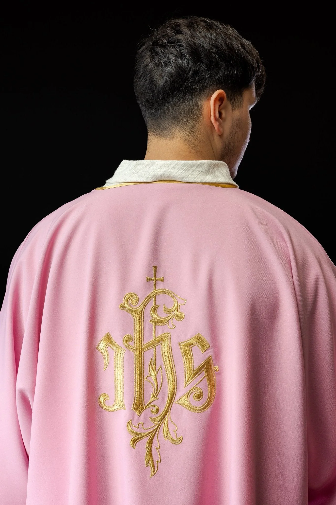 Pink IHS Embroidered Dalmatics - Image 5