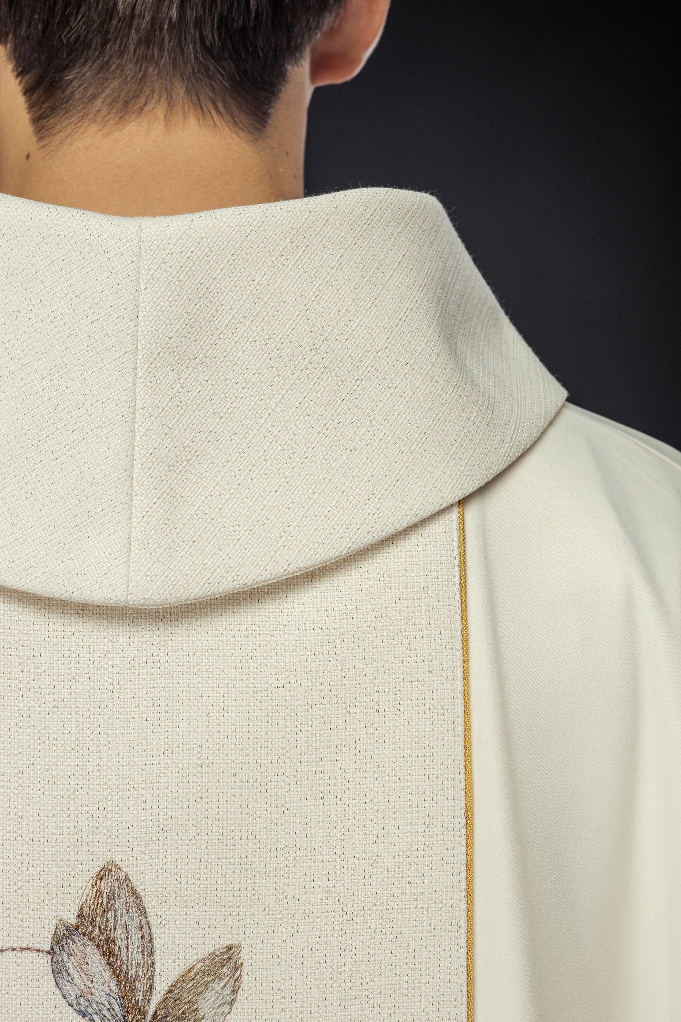Priest chasuble with Our Lady of Guadalupe and floral embroidery - Image 7
