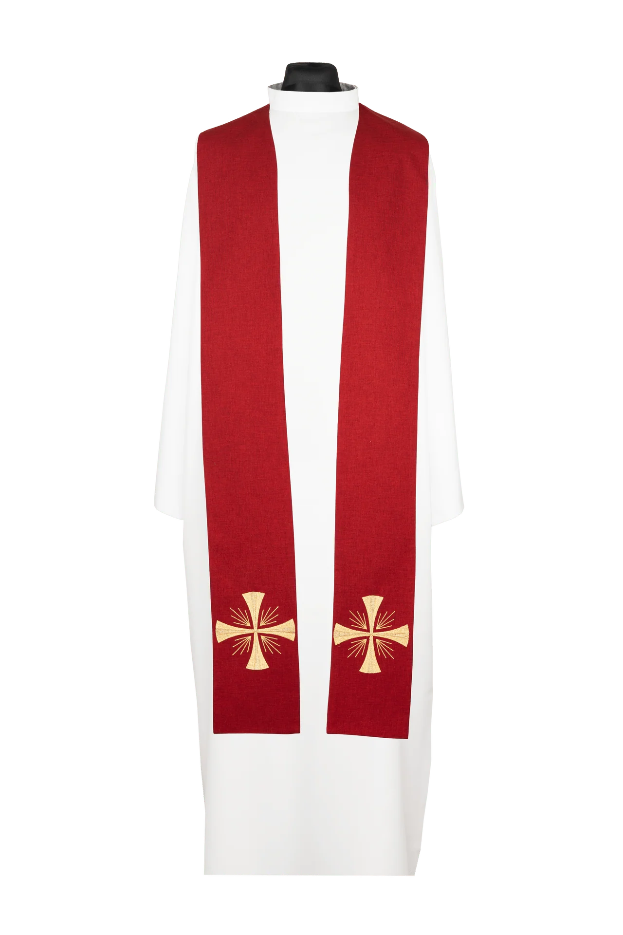 Priest’s stole embroidered with a Cross red