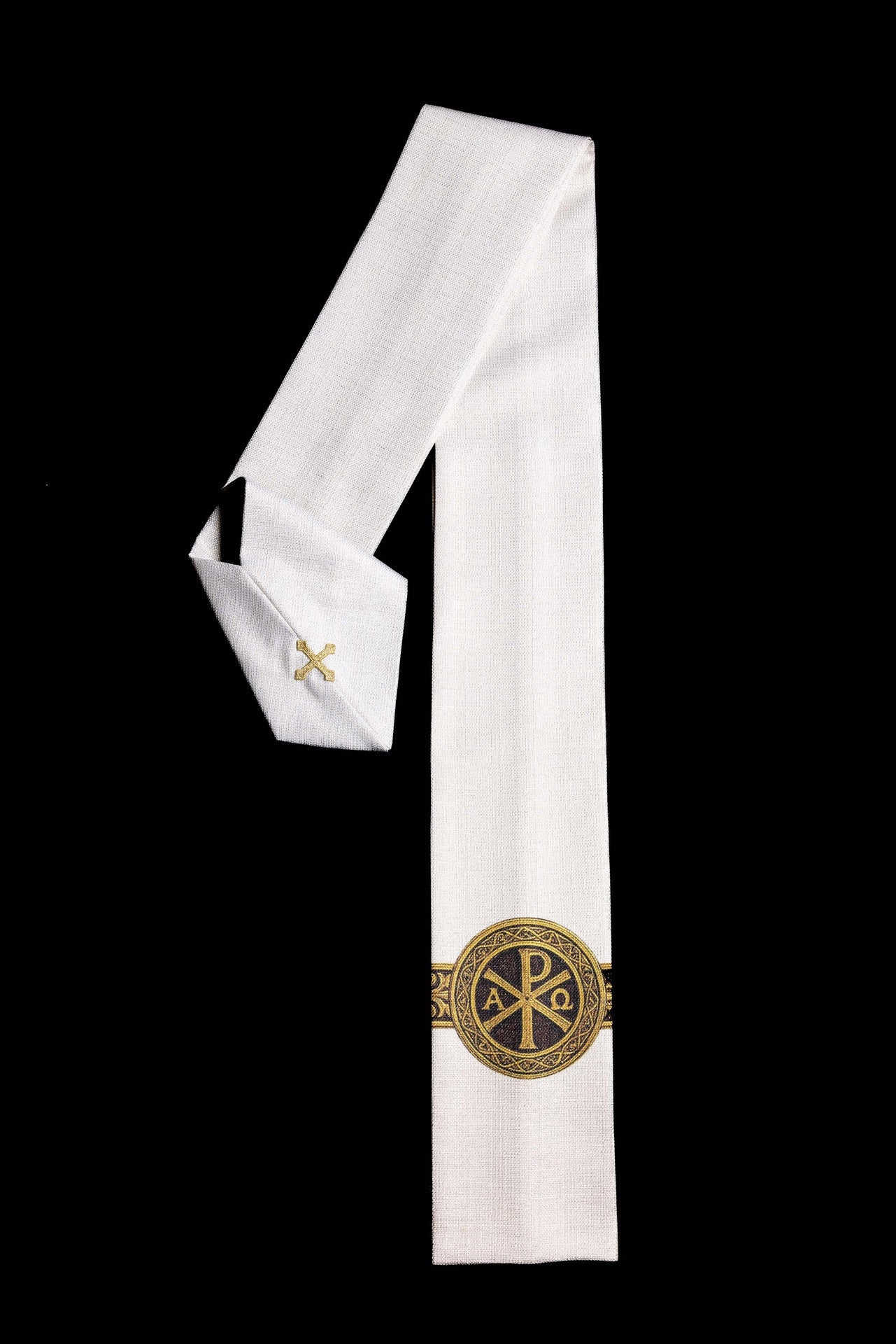 Printed Chasuble “Pax” Ecru with Rich Gold Ornamentation - Image 9