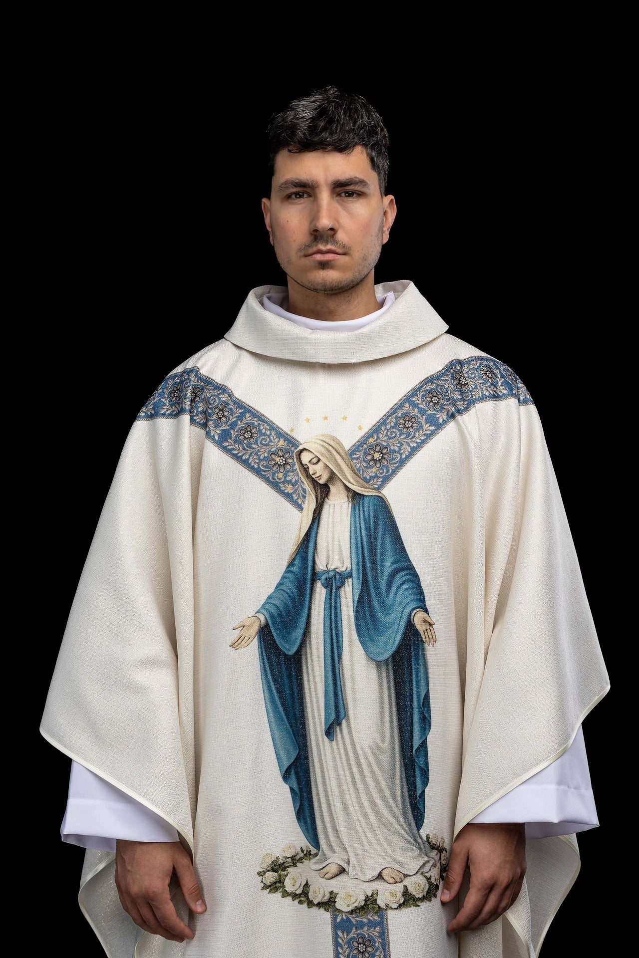Printed chasuble with the image of the Immaculate Conception