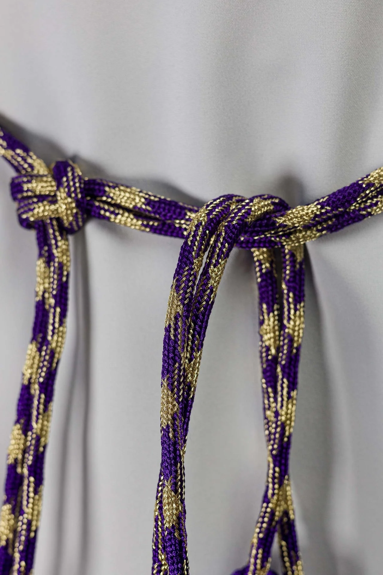 Purple and Gold Liturgical Cincture - Image 4