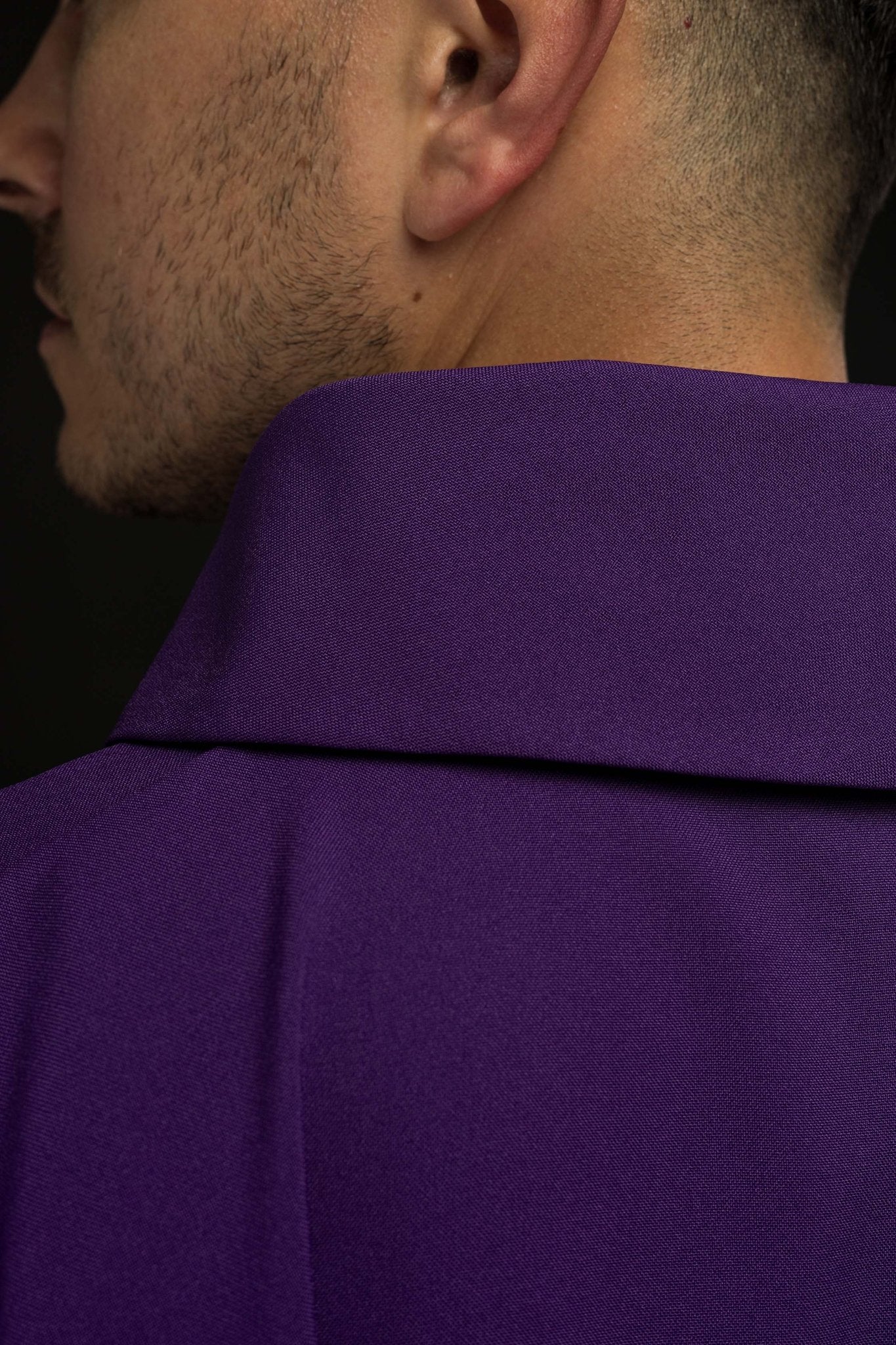Purple chasuble with cross embroidery - Image 5