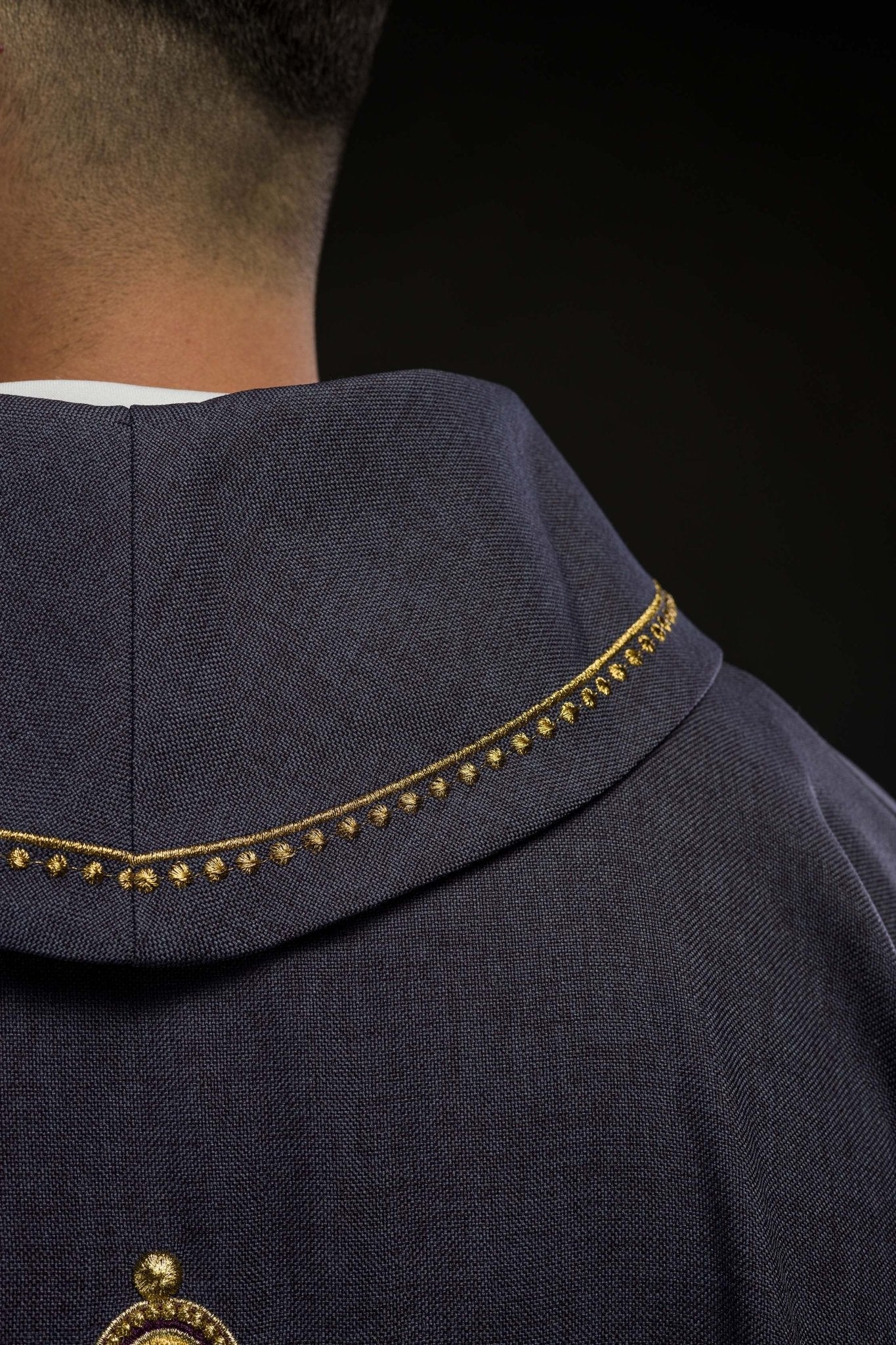Purple robe with gold PAX embroidery - Image 6