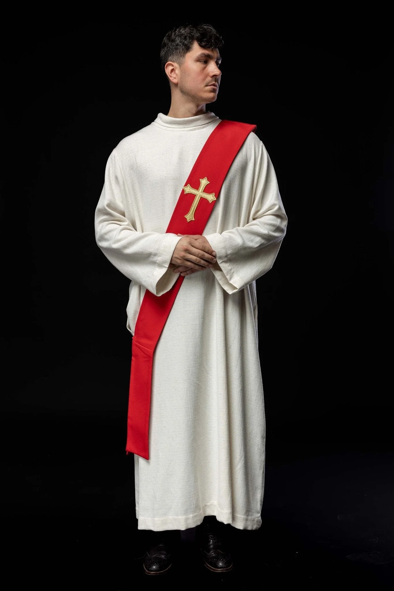 Red Deacon stole with a Cross - Image 2