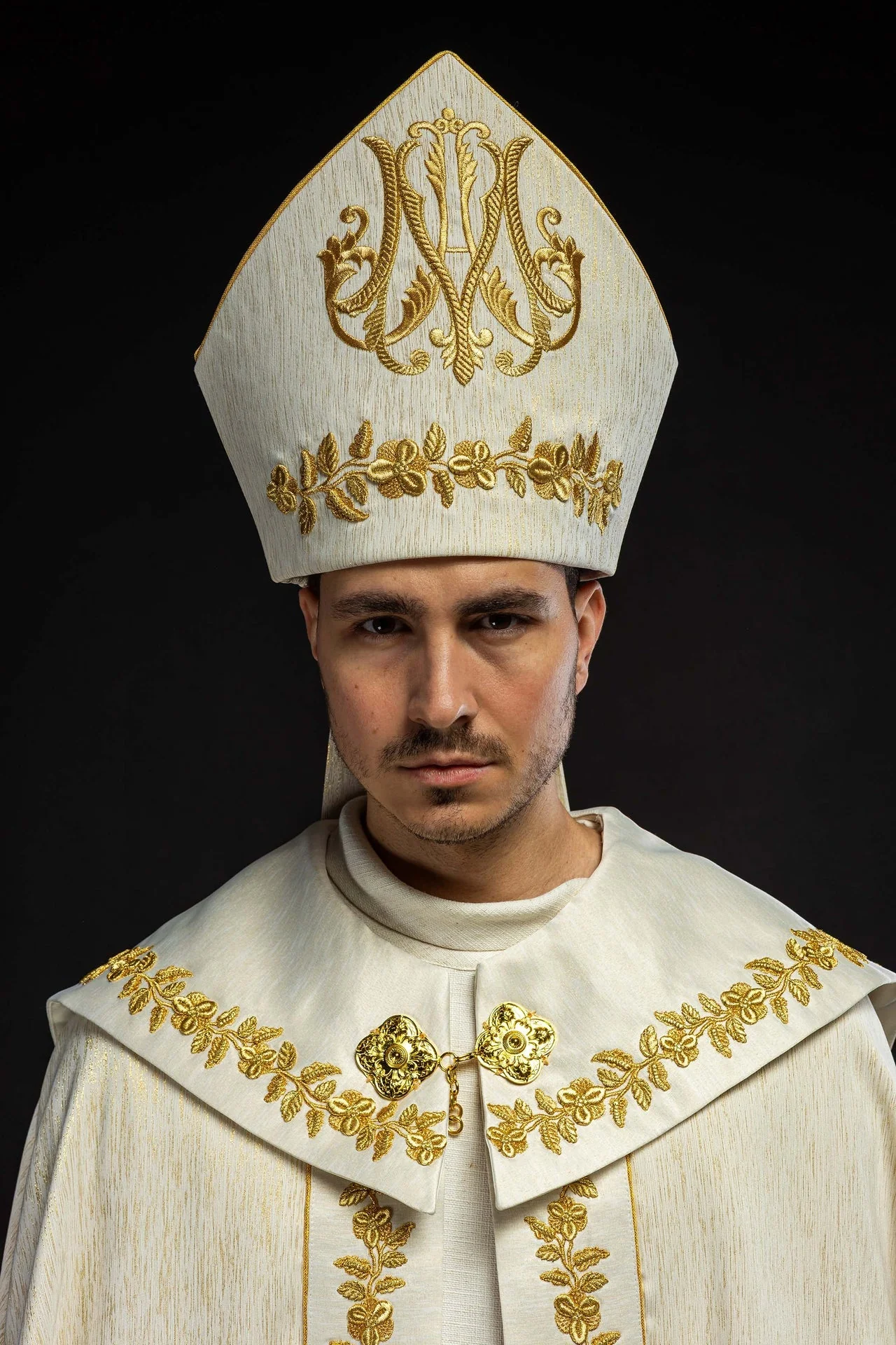Richly Embroidered Mitre with a Marian Motif - Image 3